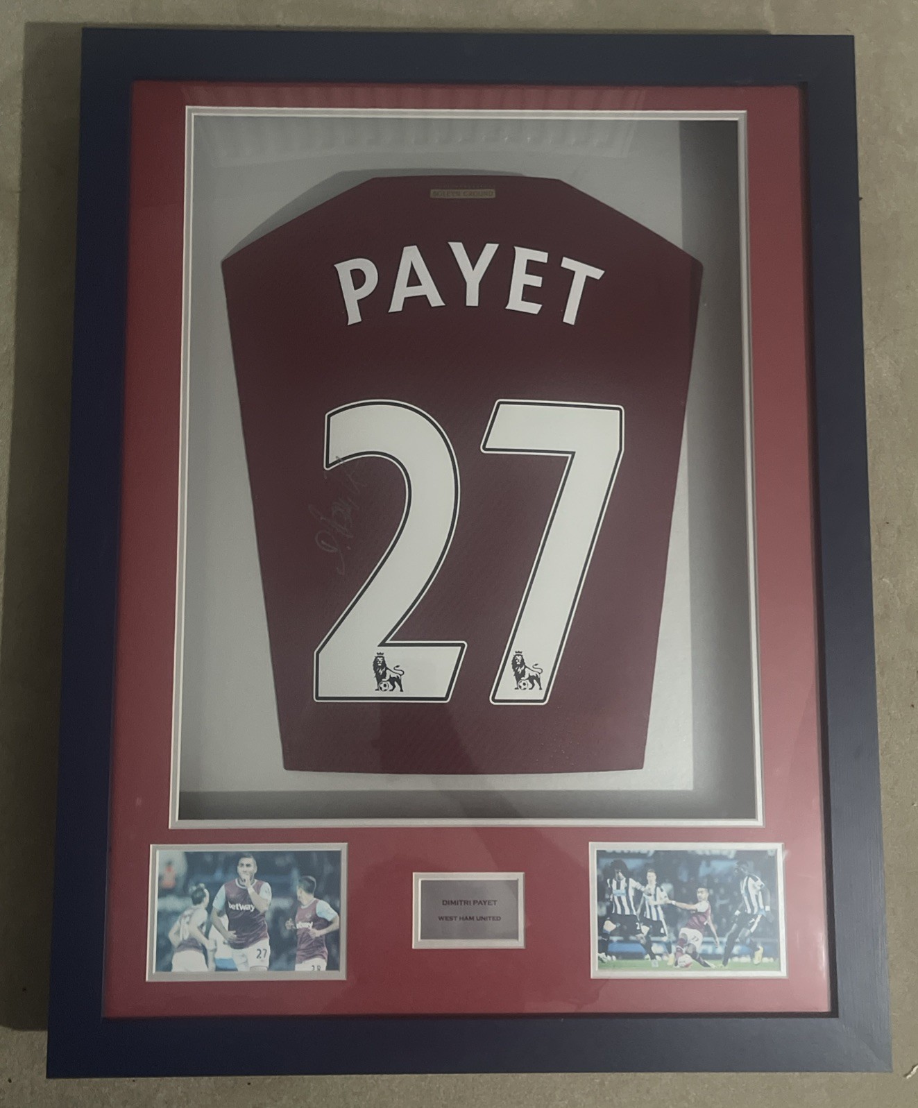 Dimitri Payet Hand-Signed 2015/16 West Ham United Shirt COA Certified for sale on Ebay