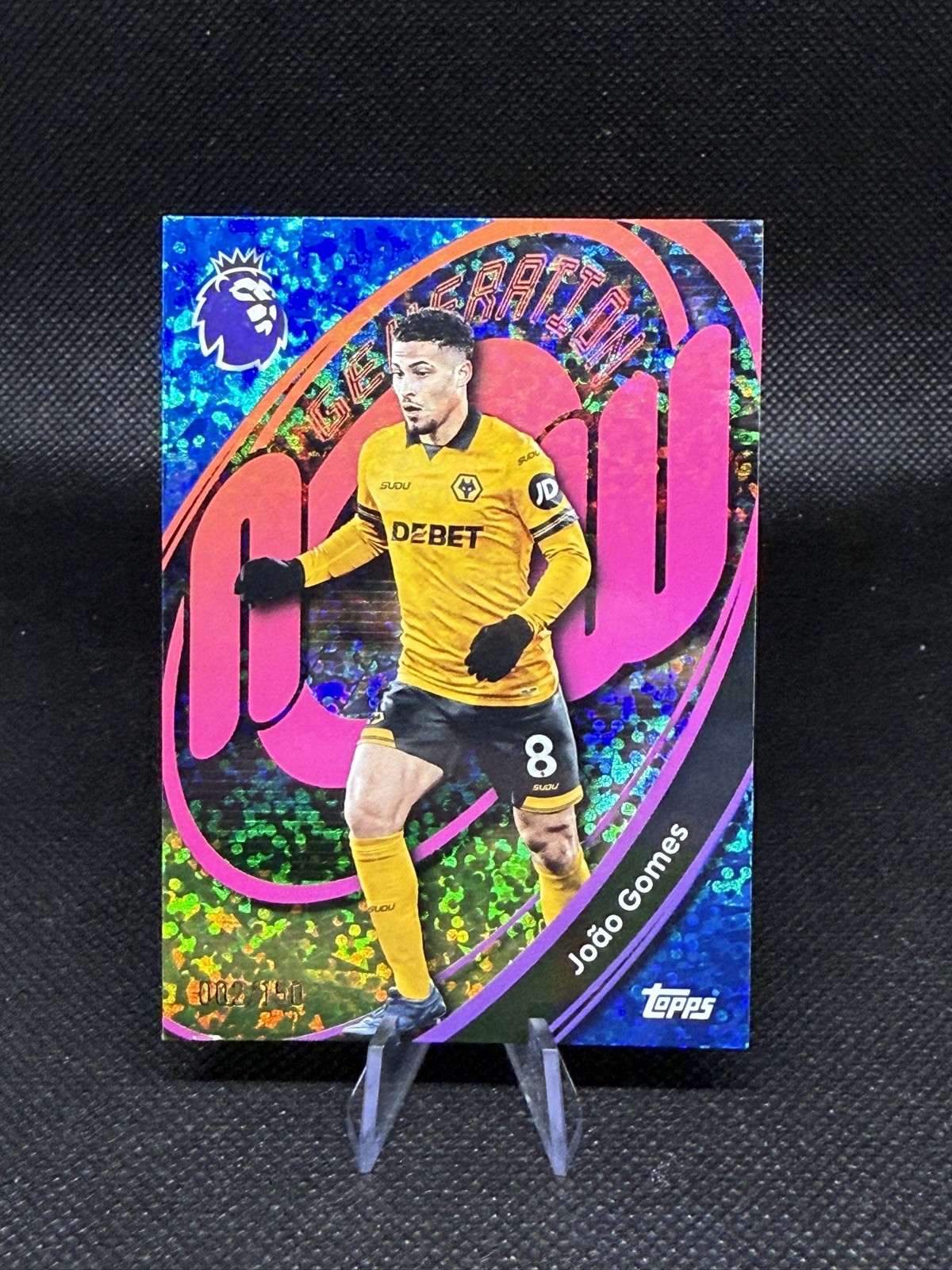 Joao Gomes numbered parallel 002/150 Topps Premier League 2026 Wolves 304 for sale on Ebay