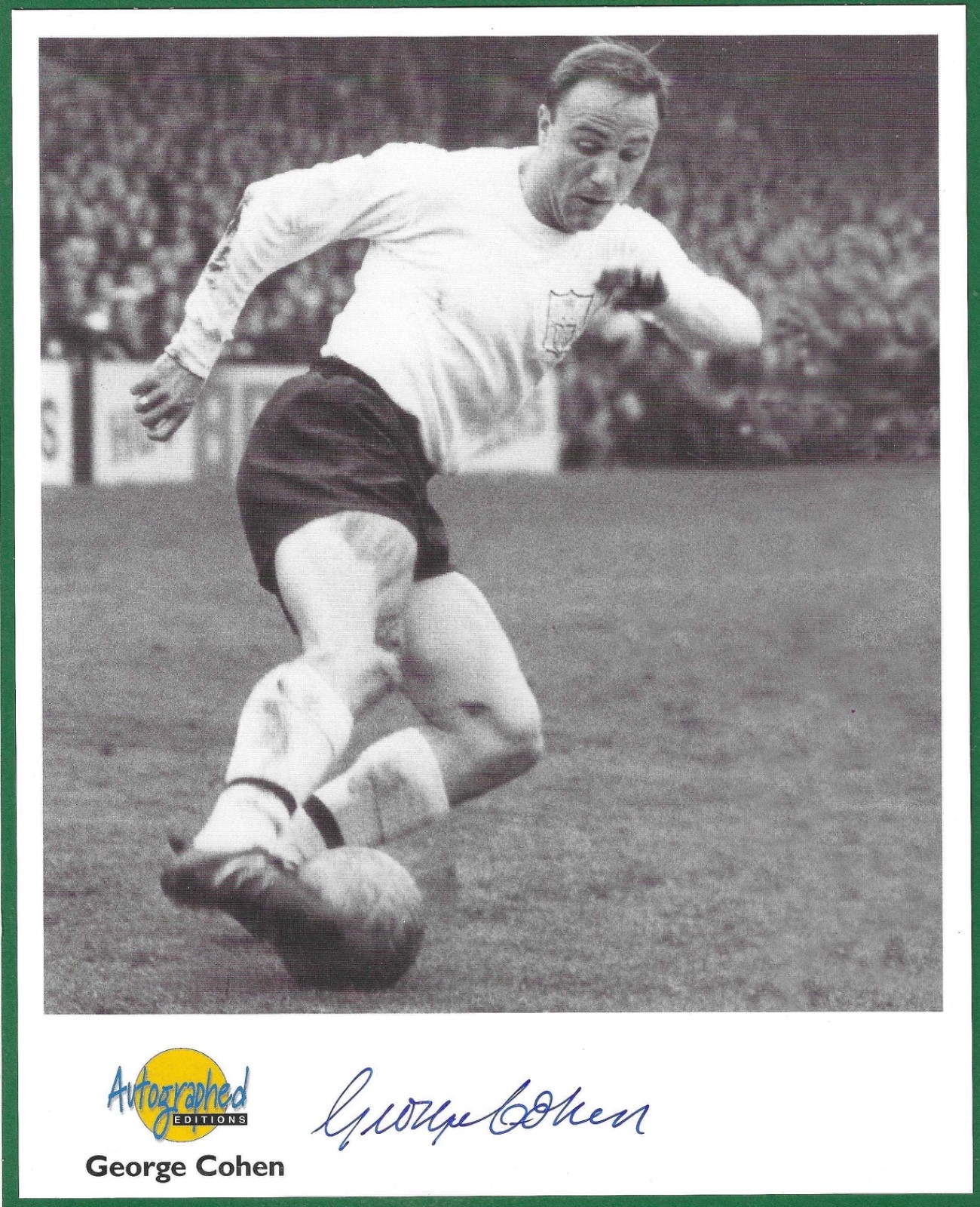 1966 FOOTBALL WORLD CUP, GEORGE COHEN SIGNED PHOTOGRAPH, FULHAM & ENGLAND. for sale on Ebay