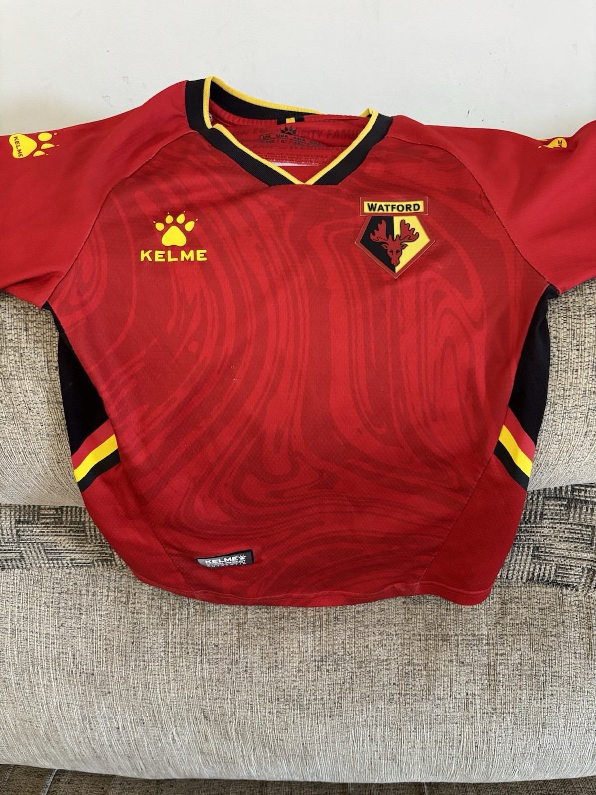 2021-22 Watford Away Shirt. Size 9-10 Worn With A Couple If Little Pulls. for sale on Ebay