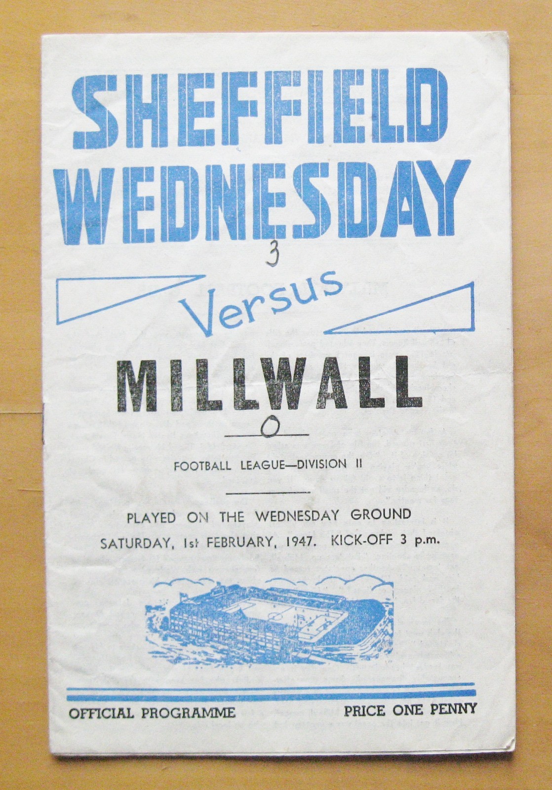 SHEFFIELD WEDNESDAY v MILLWALL 1946/1947 *Good Condition Football Programme* for sale on Ebay