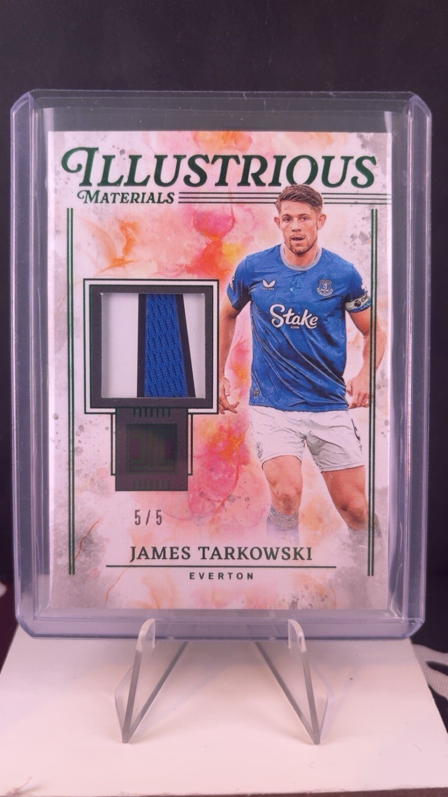 James Tarkowski Everton FC Illustrious Material 5/5 SSP! Panini Immaculate 2024 for sale on Ebay