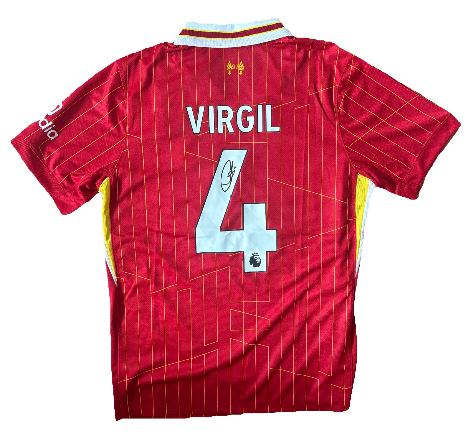 VIRGIL VAN DIJK Signed Liverpool 2024/25 Home #4 Large Premier League RARE*COA for sale on Ebay