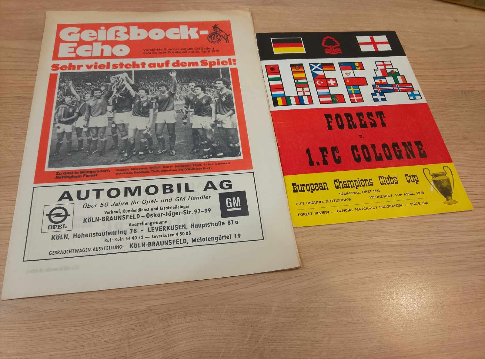 Both Legs 1979 European Cup Semi Final Nottingham Forest v 1.FC Cologne for sale on Ebay