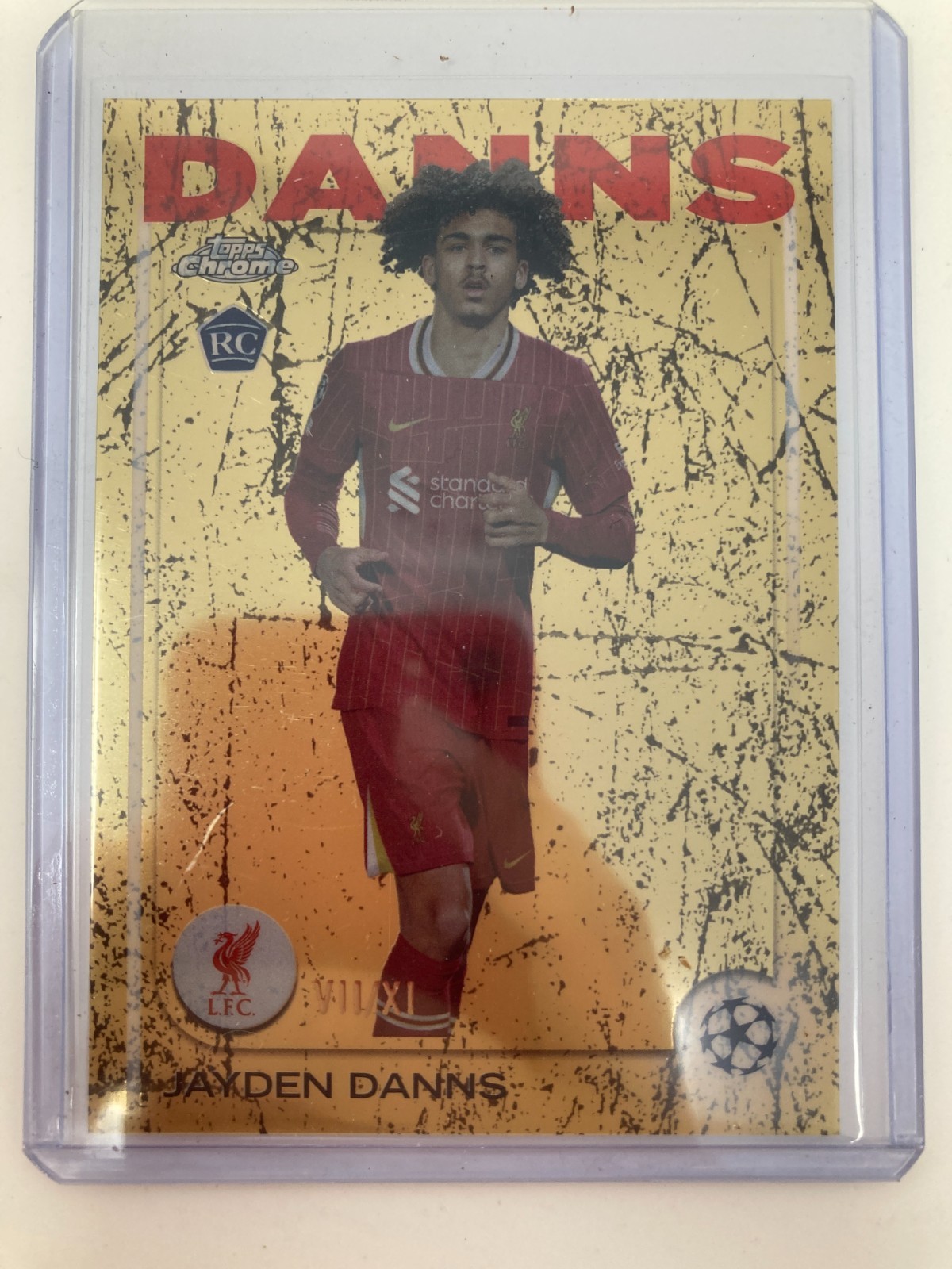 TOPPS CHROME 24/25 JAYDEN DANNS LIVERPOOL PARALLEL VII/XI. for sale on Ebay