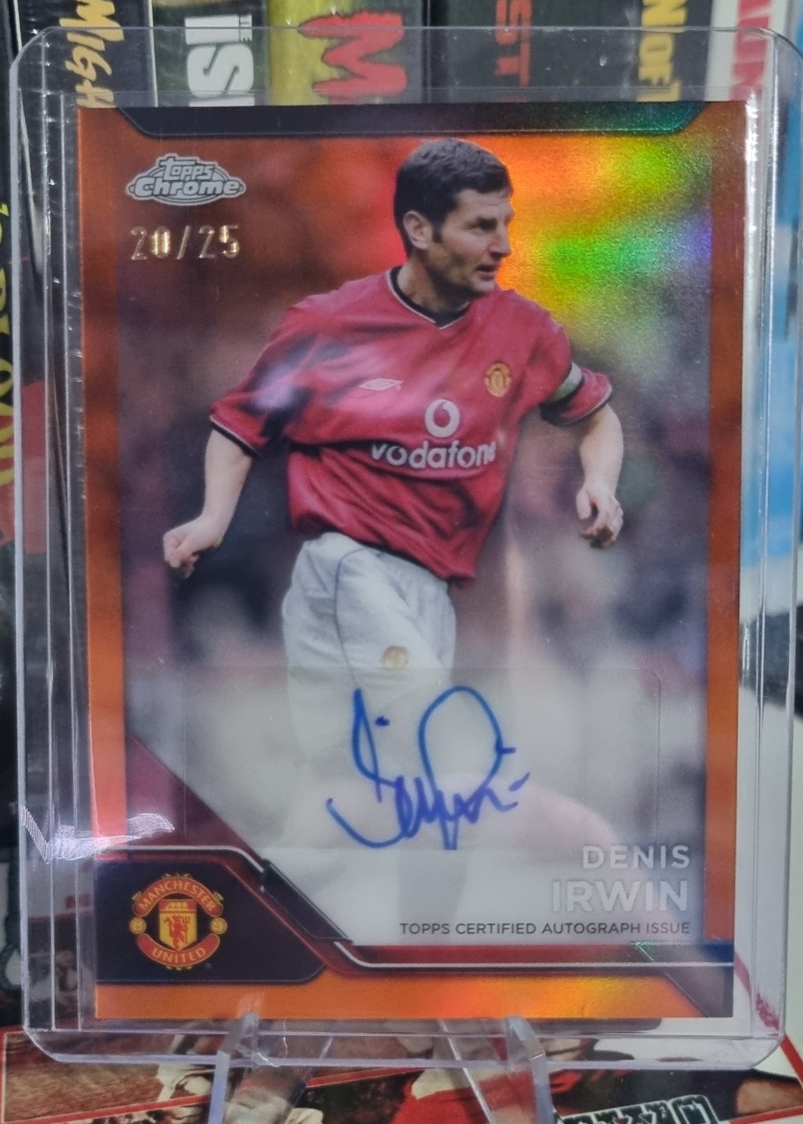 Topps Chrome Manchester United Denis Irwin 20/25 for sale on Ebay