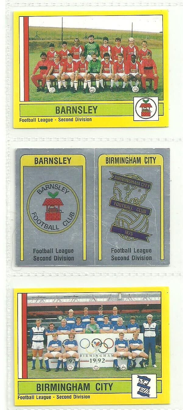BARNSLEY & BIRMINGHAM CITY - Panini Football '87 Stickers [Unused] for sale on Ebay