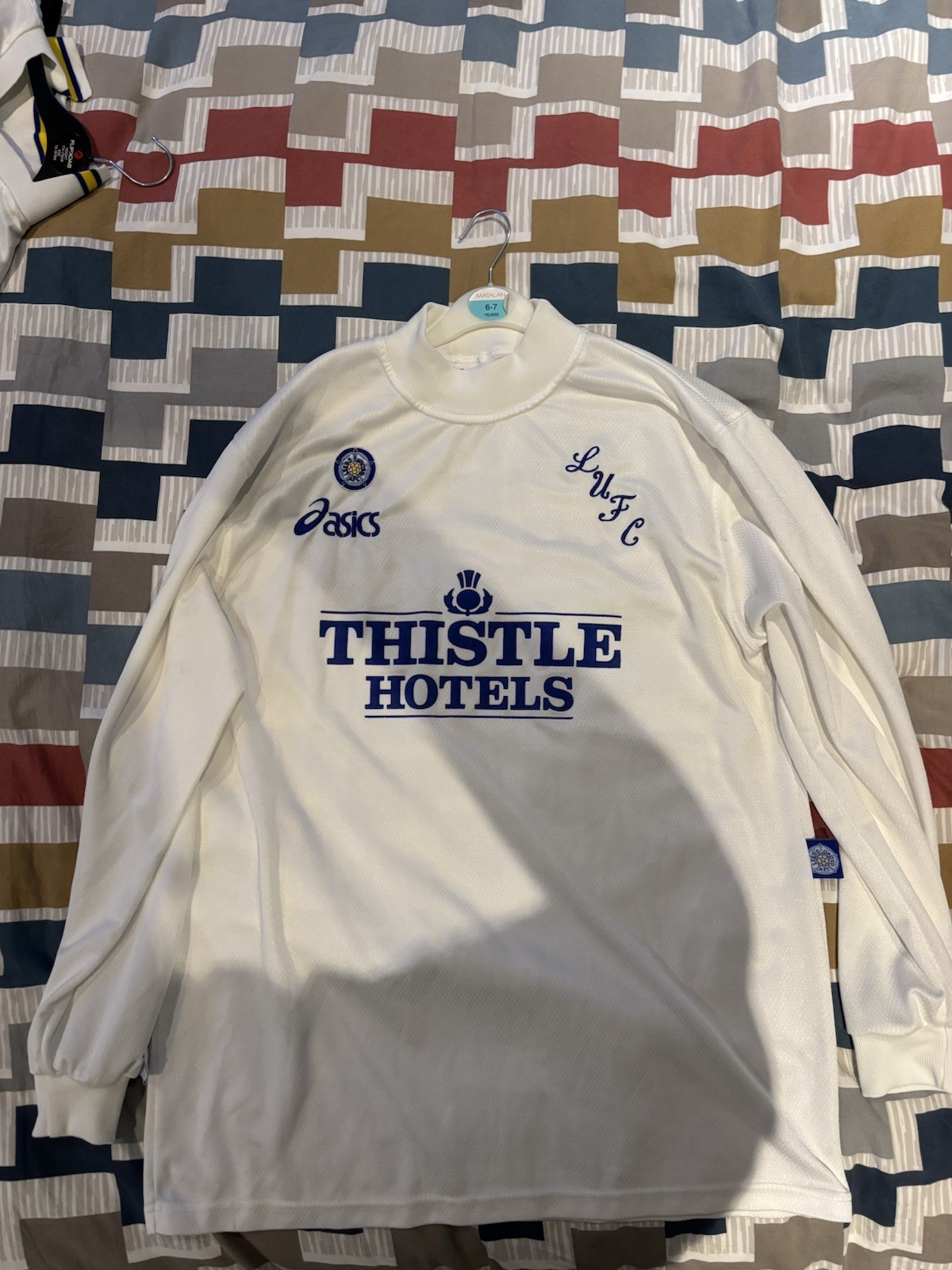 LEEDS UNITED 1995/1996 HOME FOOTBALL SHIRT ASICS VINTAGE JERSEY SOCCER SIZE L for sale on Ebay