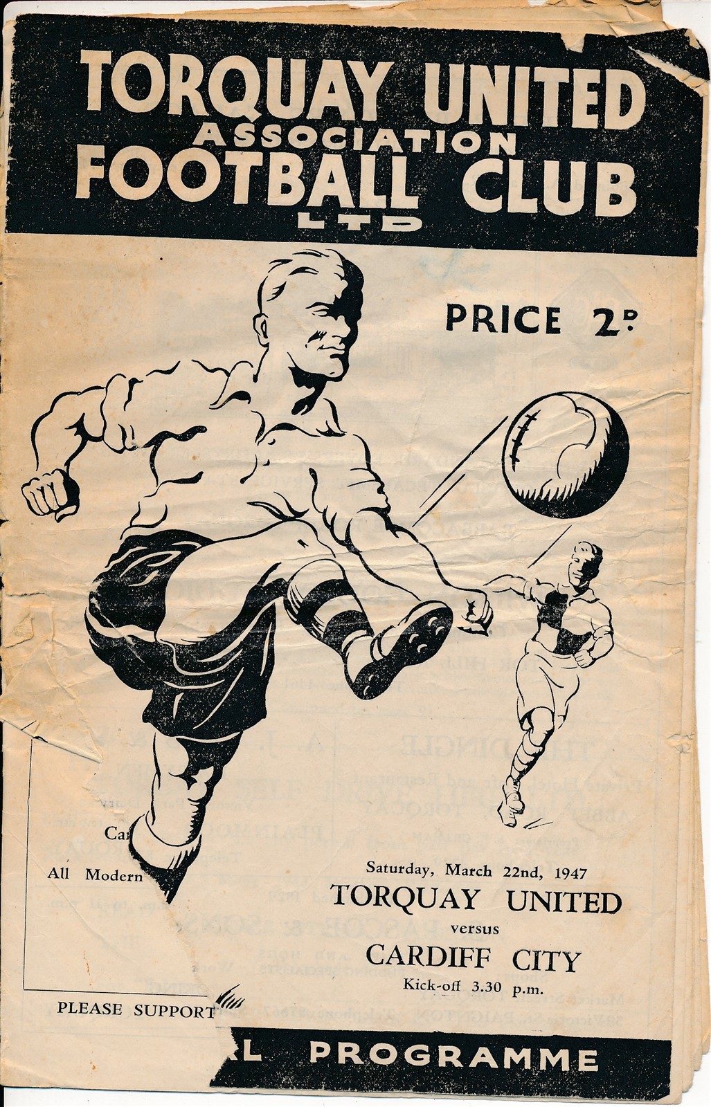 Torquay United v Cardiff City 1946/1947 - Football Programme for sale on Ebay