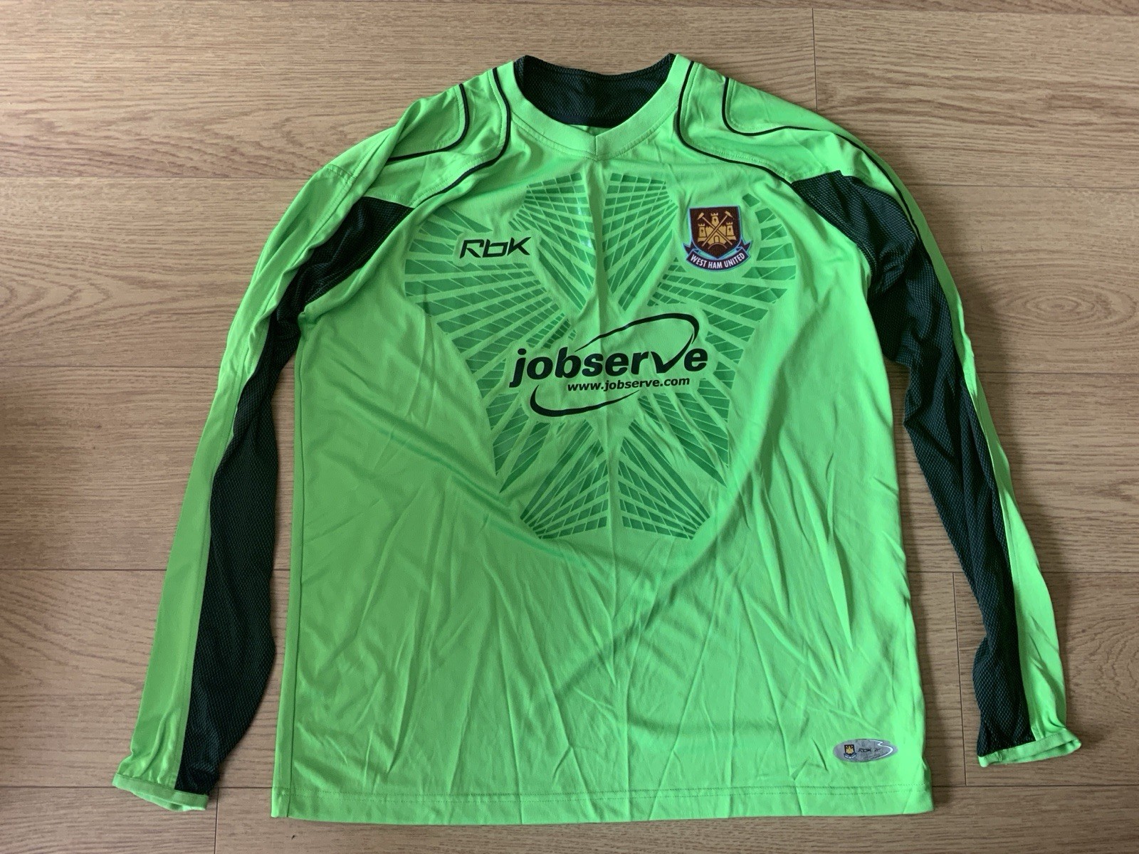 WEST HAM UNITED 2006/2007 GOALKEEPER FOOTBALL SHIRT REEBOK LONG SLEEVE JERSEY for sale on Ebay