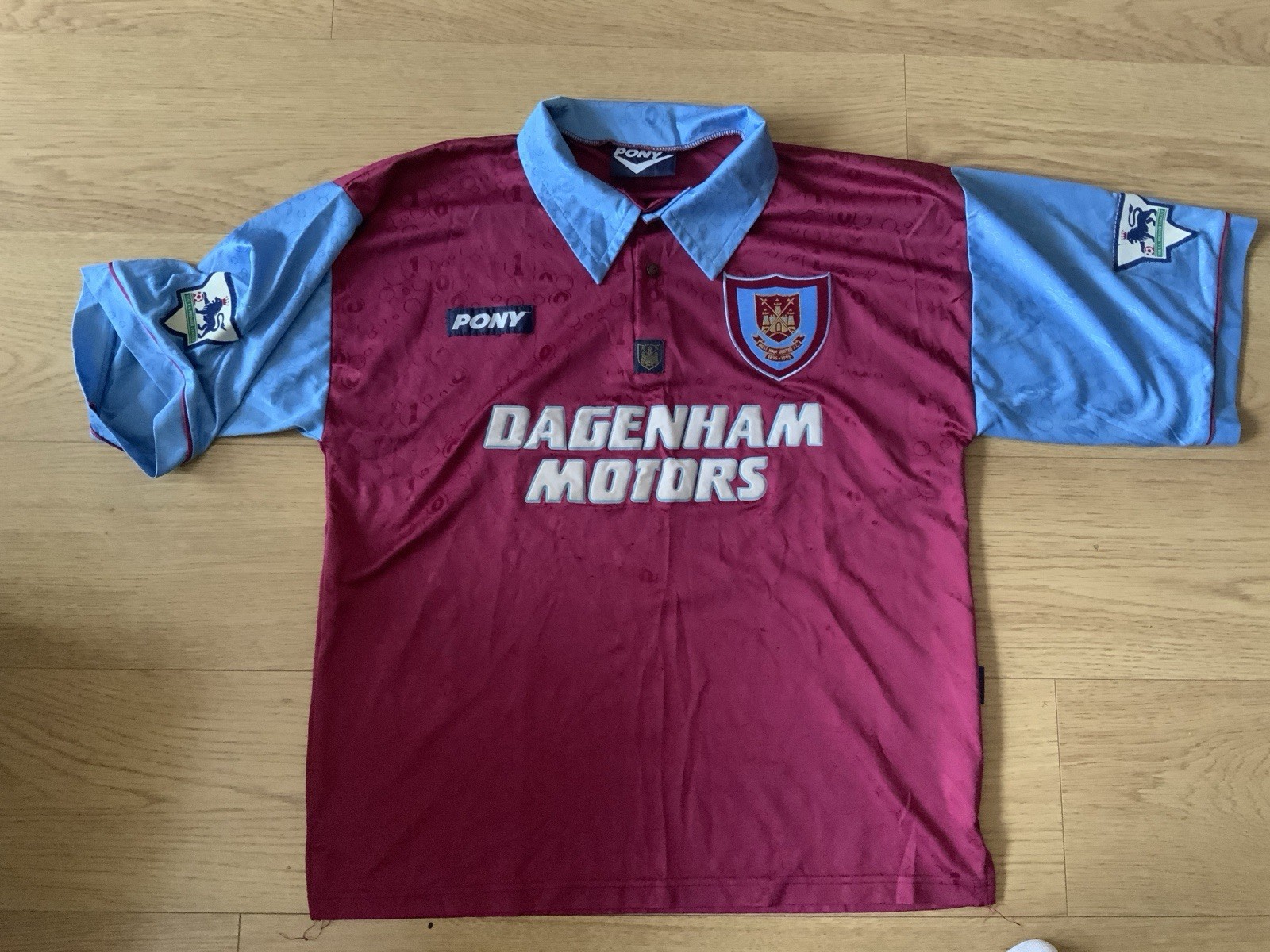 Official West Ham United Home Football Shirt 1995 - 1997 Size Large for sale on Ebay