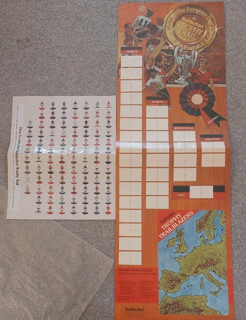 Subbutow Trophy Trail Wall Chart COMPLETE and In Great Condition for sale on Ebay