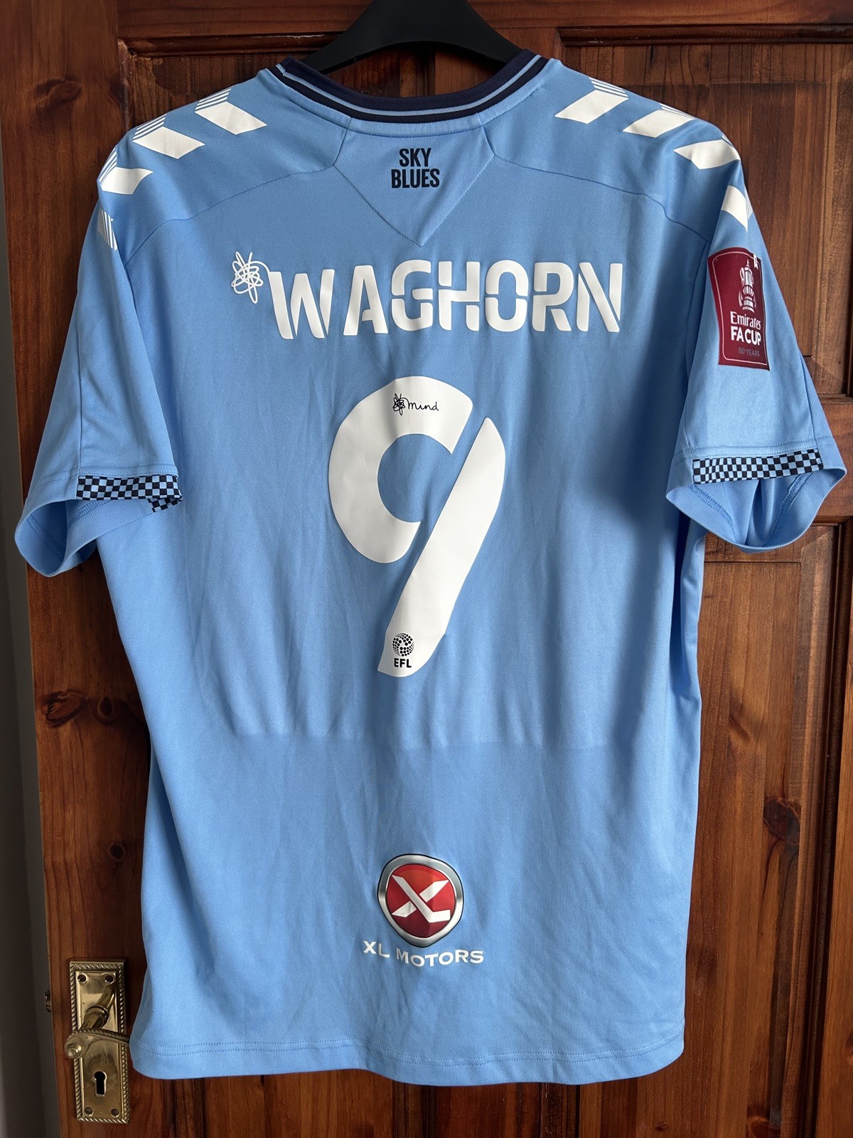Coventry City FC 2021/22 Match Worn Player Issue FA Cup Home Football Shirt XL for sale on Ebay