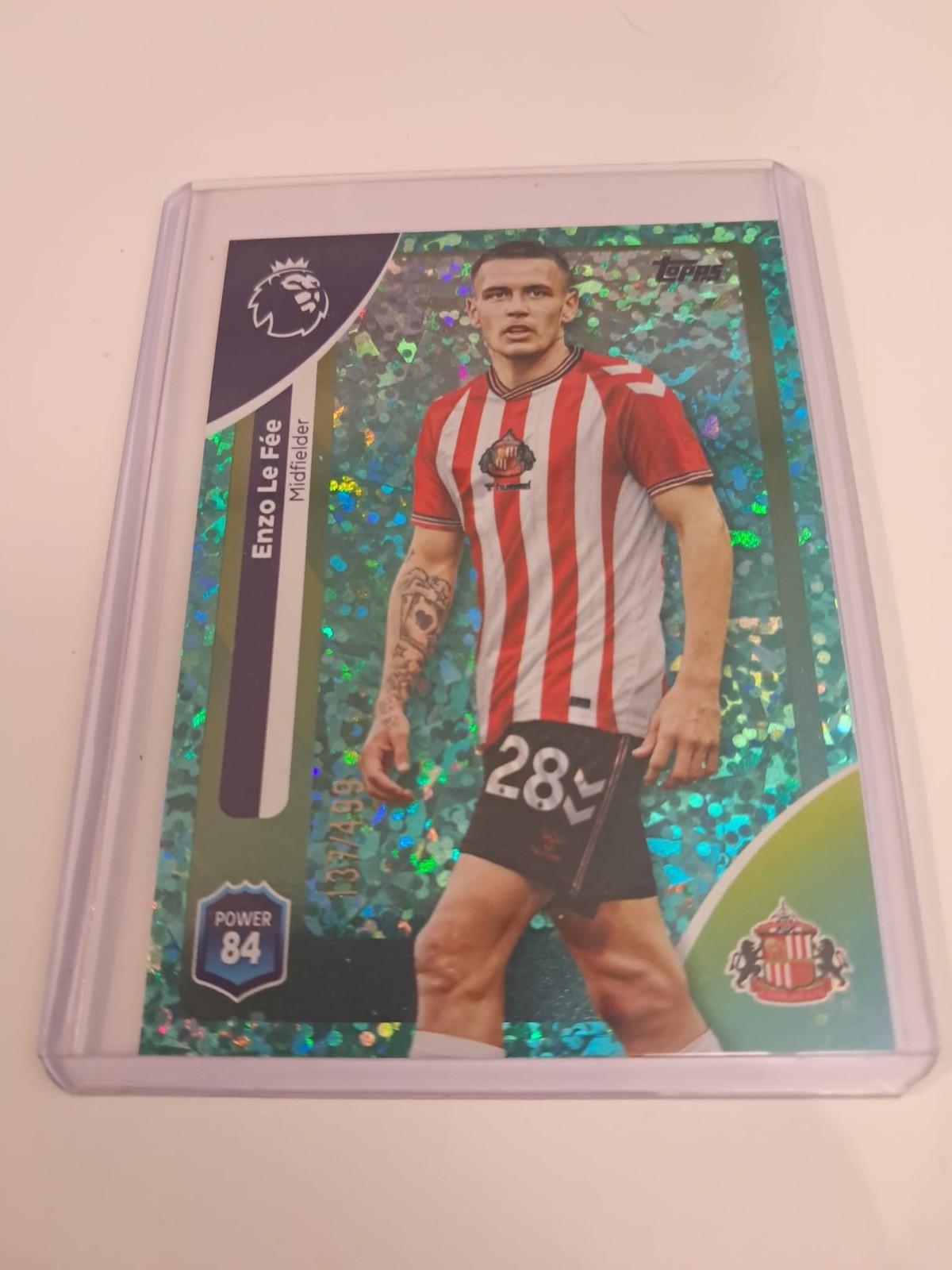 Topps Premier league 25/26 Green Sparkle Parallel Sunderland Enzo Le Fée# 137/19 for sale on Ebay