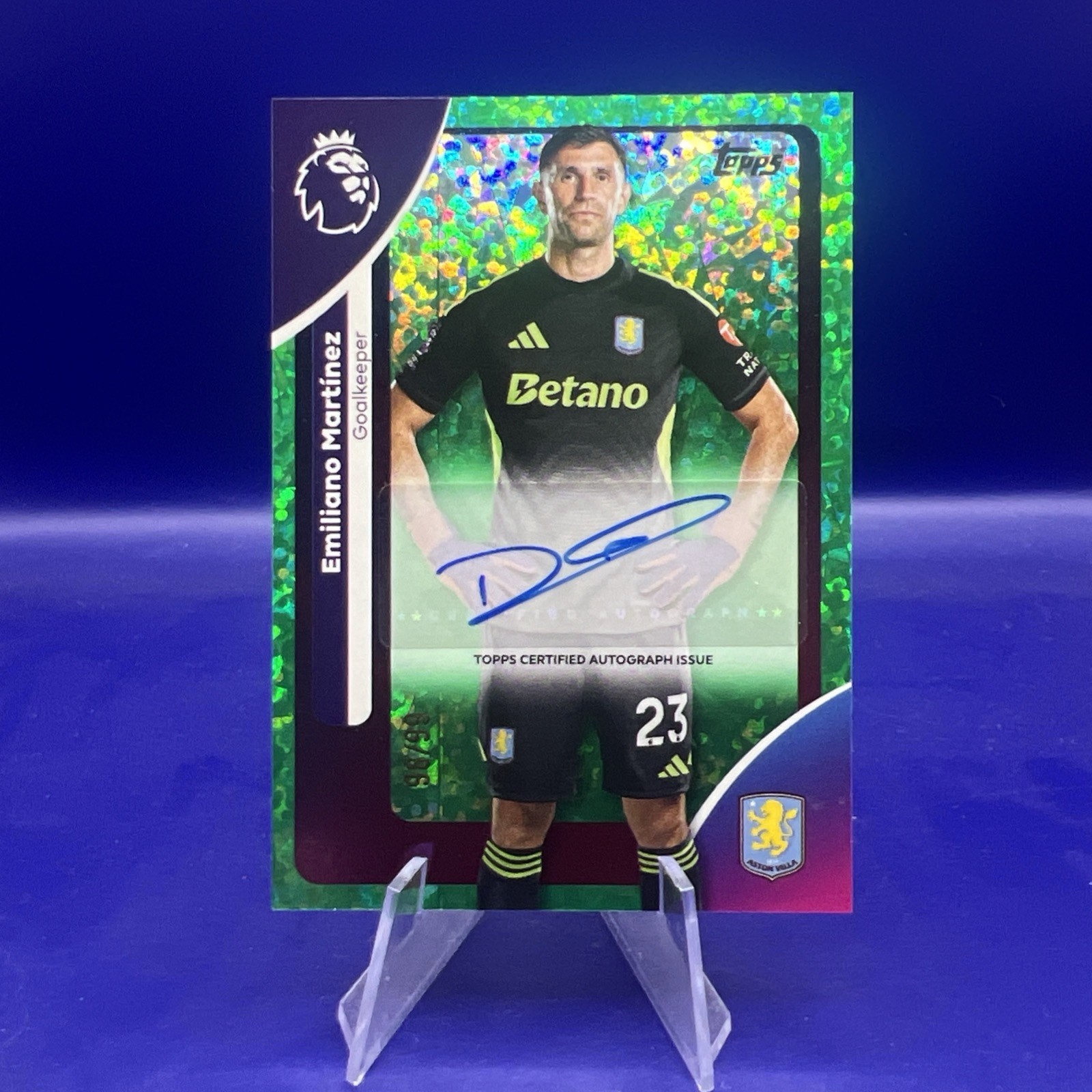 Topps Premier League 2026 Emiliano Martinez Aston Villa /99 Autograph Card Auto for sale on Ebay