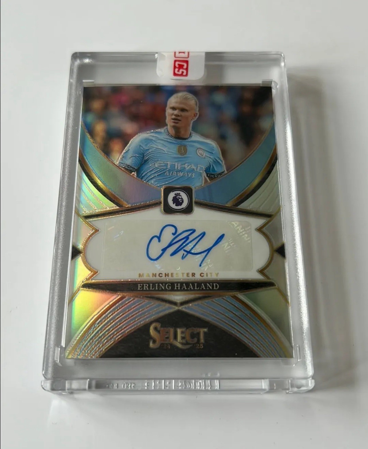 2024-25 Panini Select Premier League Erling Haaland Auto. Manchester City Prizm for sale on Ebay