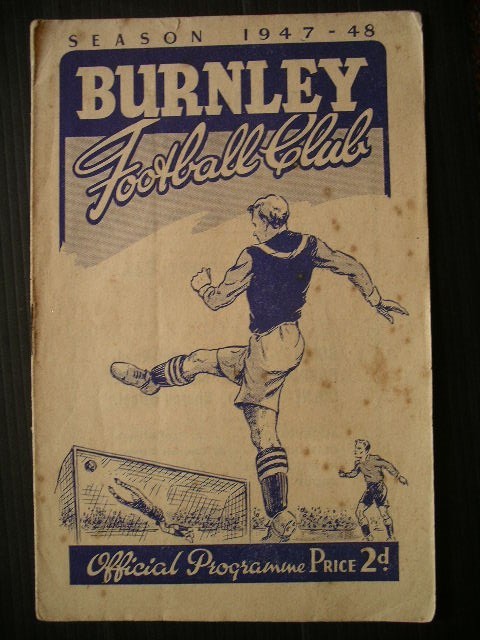 BURNLEY  v  Derby County  47/8. for sale on Ebay