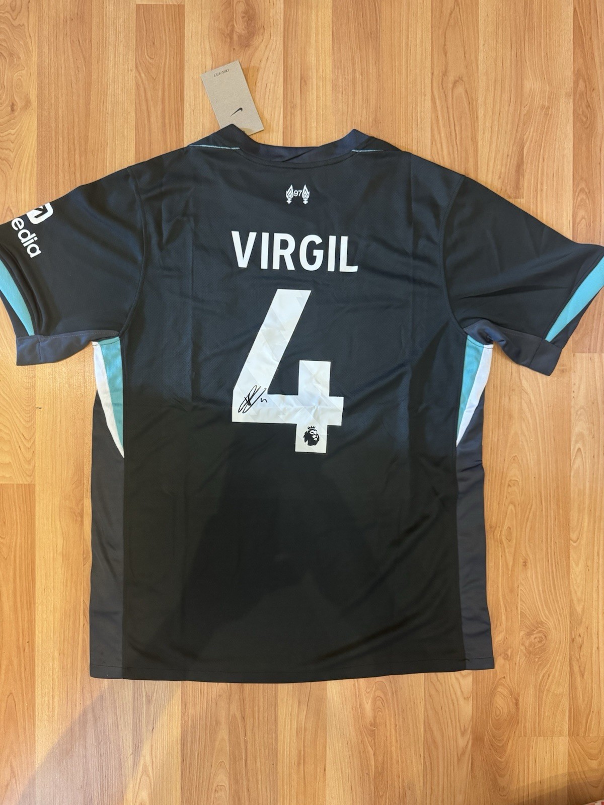 VIRGIL VAN DIJK 24/25 Signed Away Liverpool Fc Shirt / Premier League #4 COA for sale on Ebay