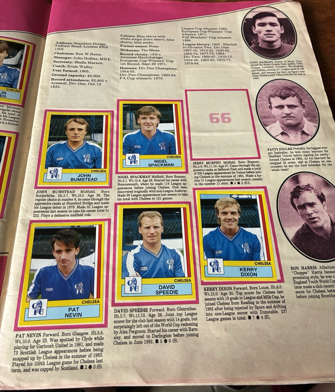 Panini Football 87 - Chelsea & Coventry City Page for sale on Ebay