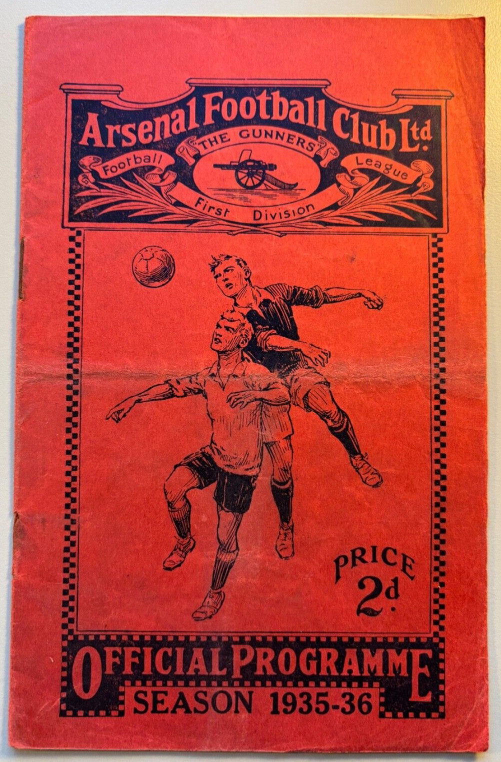 1935/36 Arsenal v Sheffield Wednesday League Division 1 for sale on Ebay