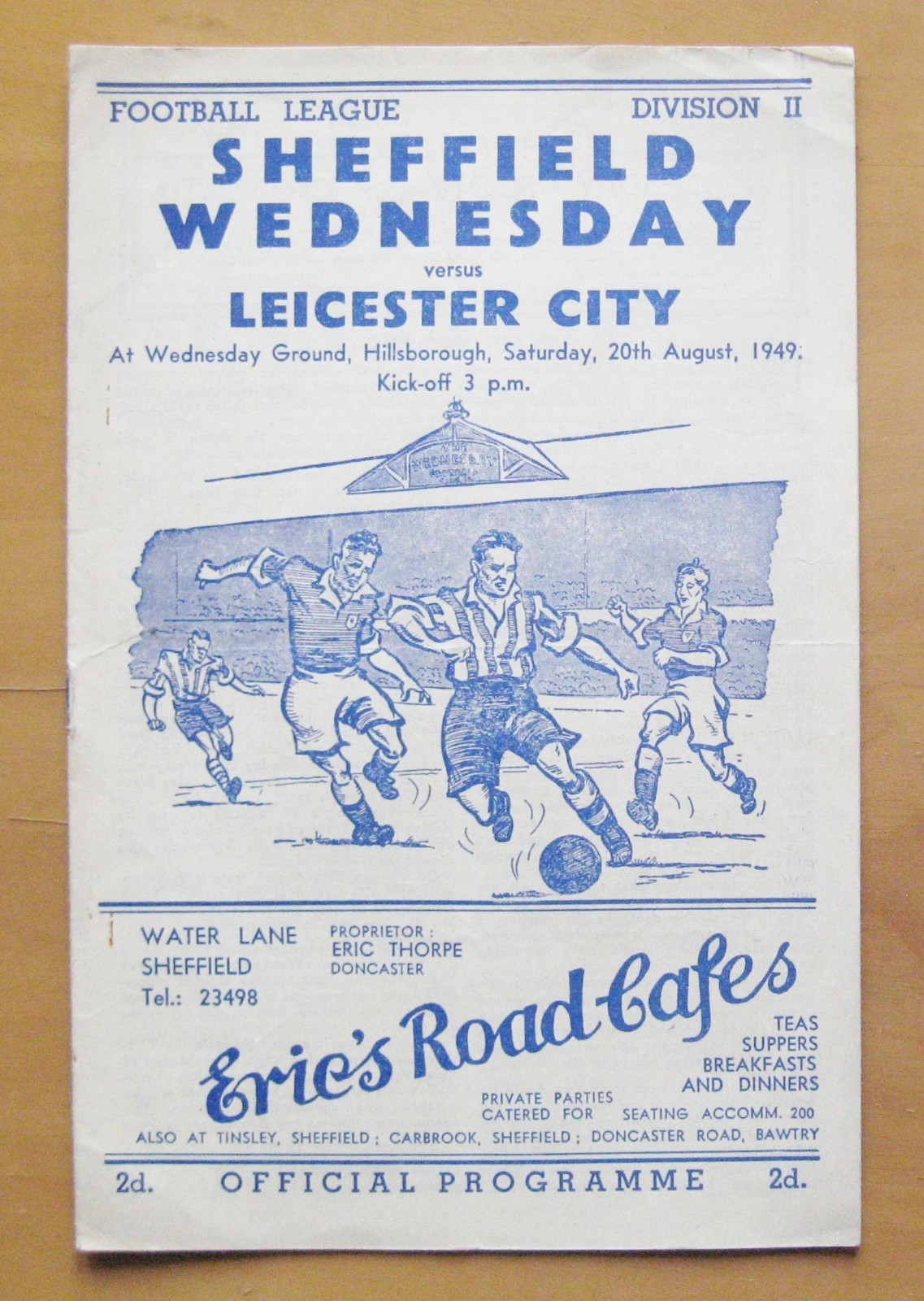 SHEFFIELD WEDNESDAY v LEICESTER CITY 1949/1950 *VG Condition Football Programme* for sale on Ebay