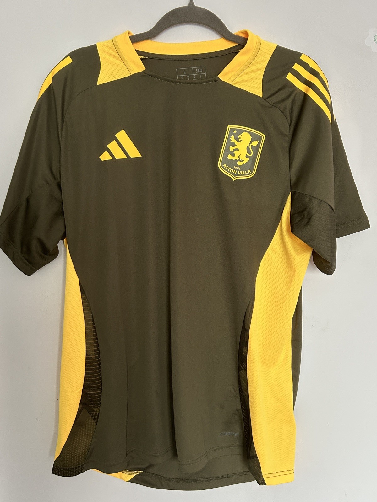 Original Aston Villa 2024/25 Football Training Shirt Adidas Size Medium for sale on Ebay