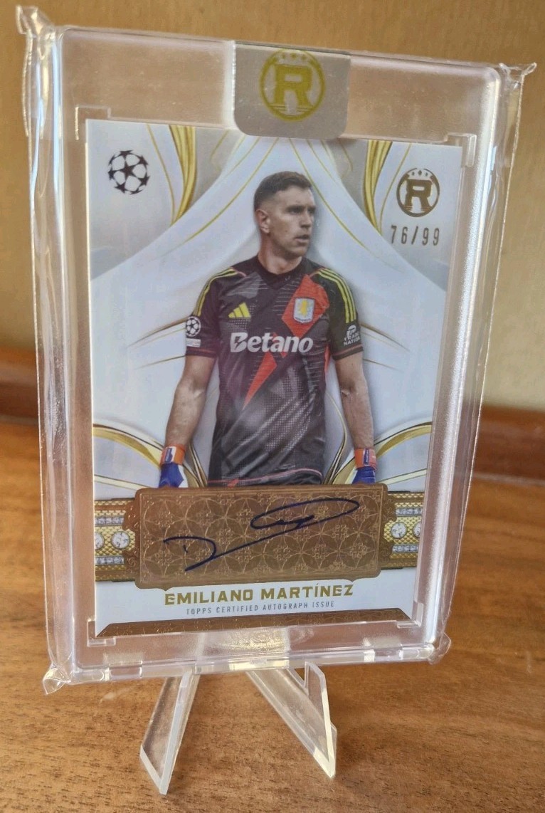 2024-25 Topps Reverence UEFA UCC Aston Villa Emiliano Martinez Auto /99 for sale on Ebay