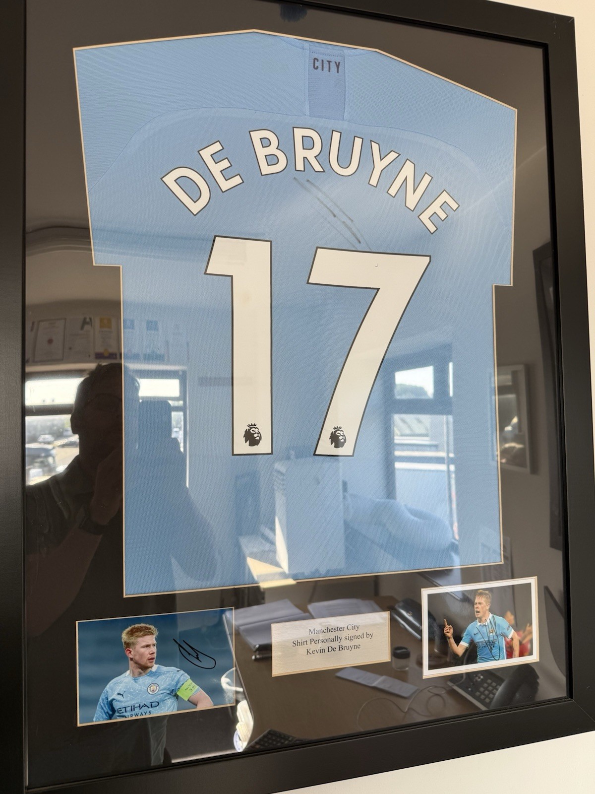 Kevin De Bruyne Manchester City Hand Signed Framed Shirt  With COA for sale on Ebay