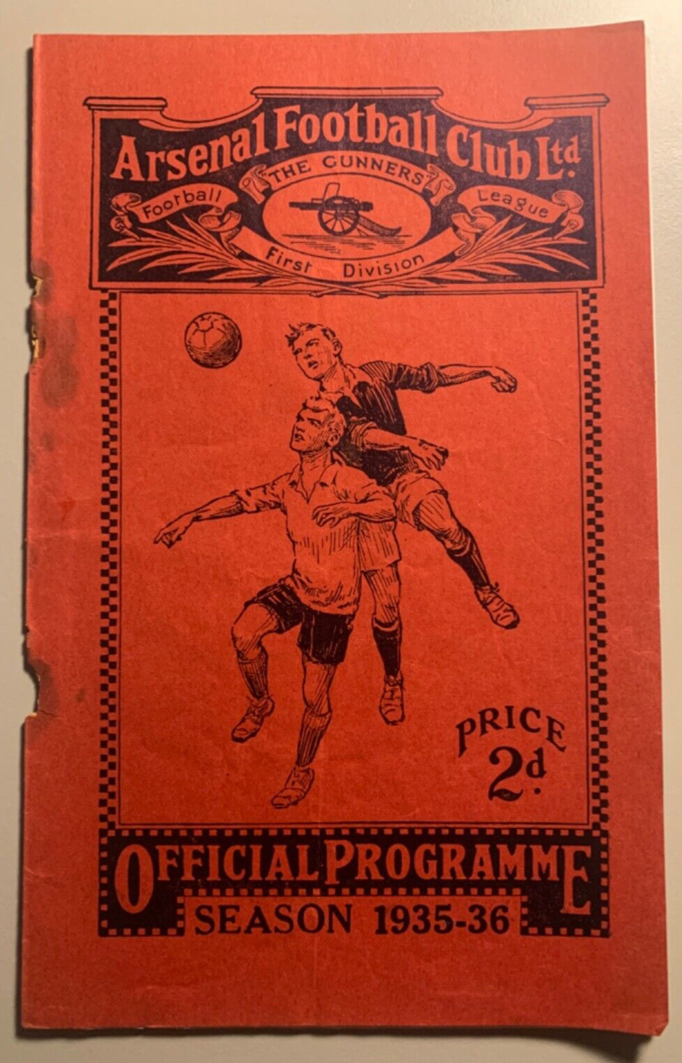 1935/36 Arsenal v Birmingham City League Division 1 for sale on Ebay
