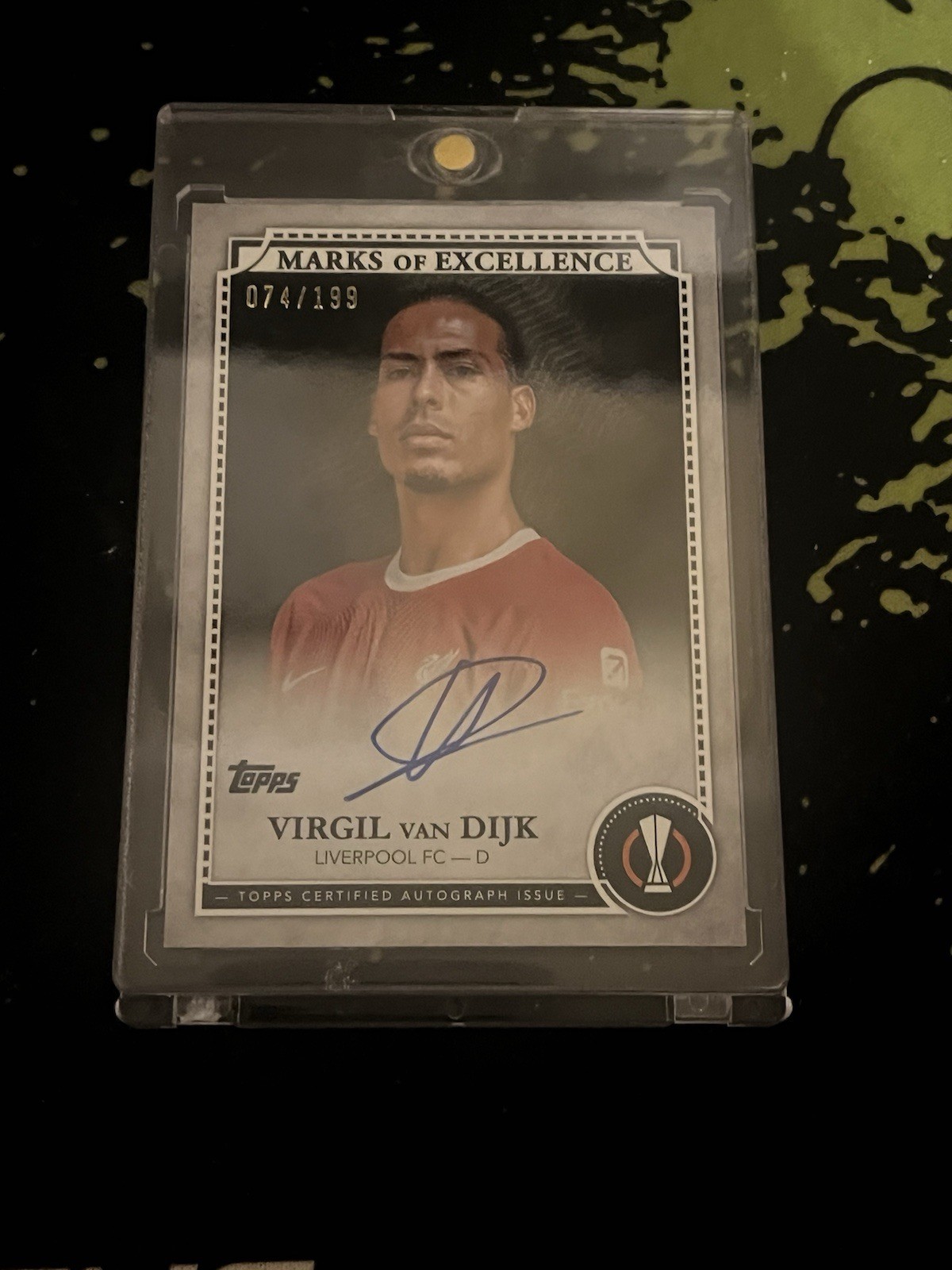 Virgil Van Dijk Topps Chrome Marks Of Excellence On Card Auto /199 - Liverpool for sale on Ebay