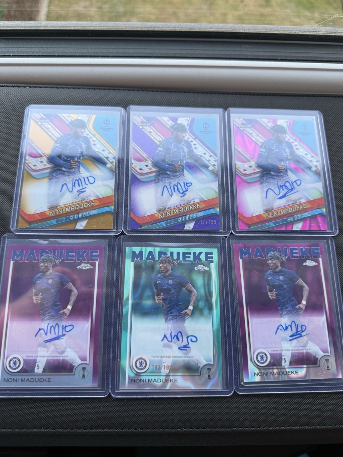 Topps Finest & Chrome Noni Madueke Auto Bundle X6 /50, /75, Etc. Chelsea for sale on Ebay