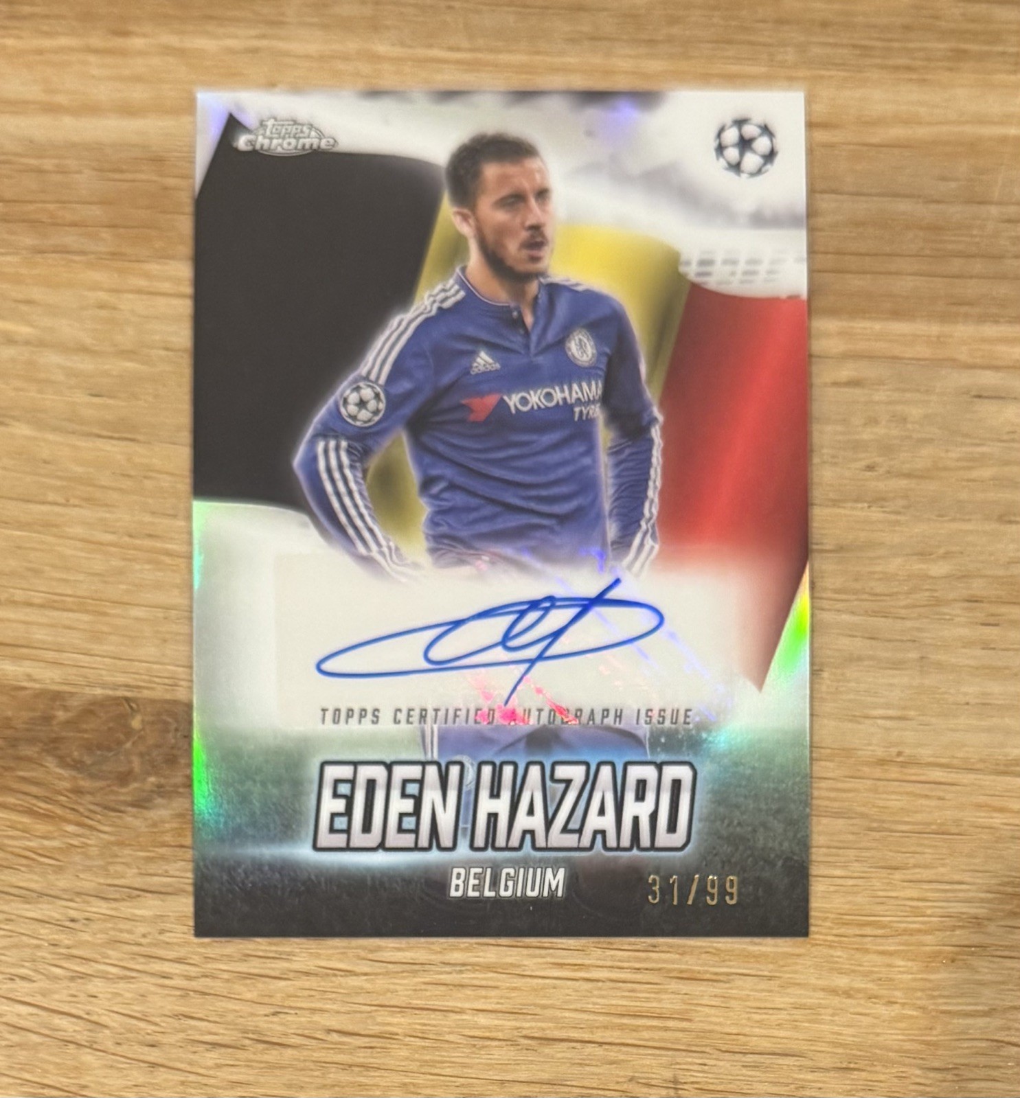 24/25 Topps Chrome UCC Eden Hazard Chelsea Global Attraction Auto /99 for sale on Ebay