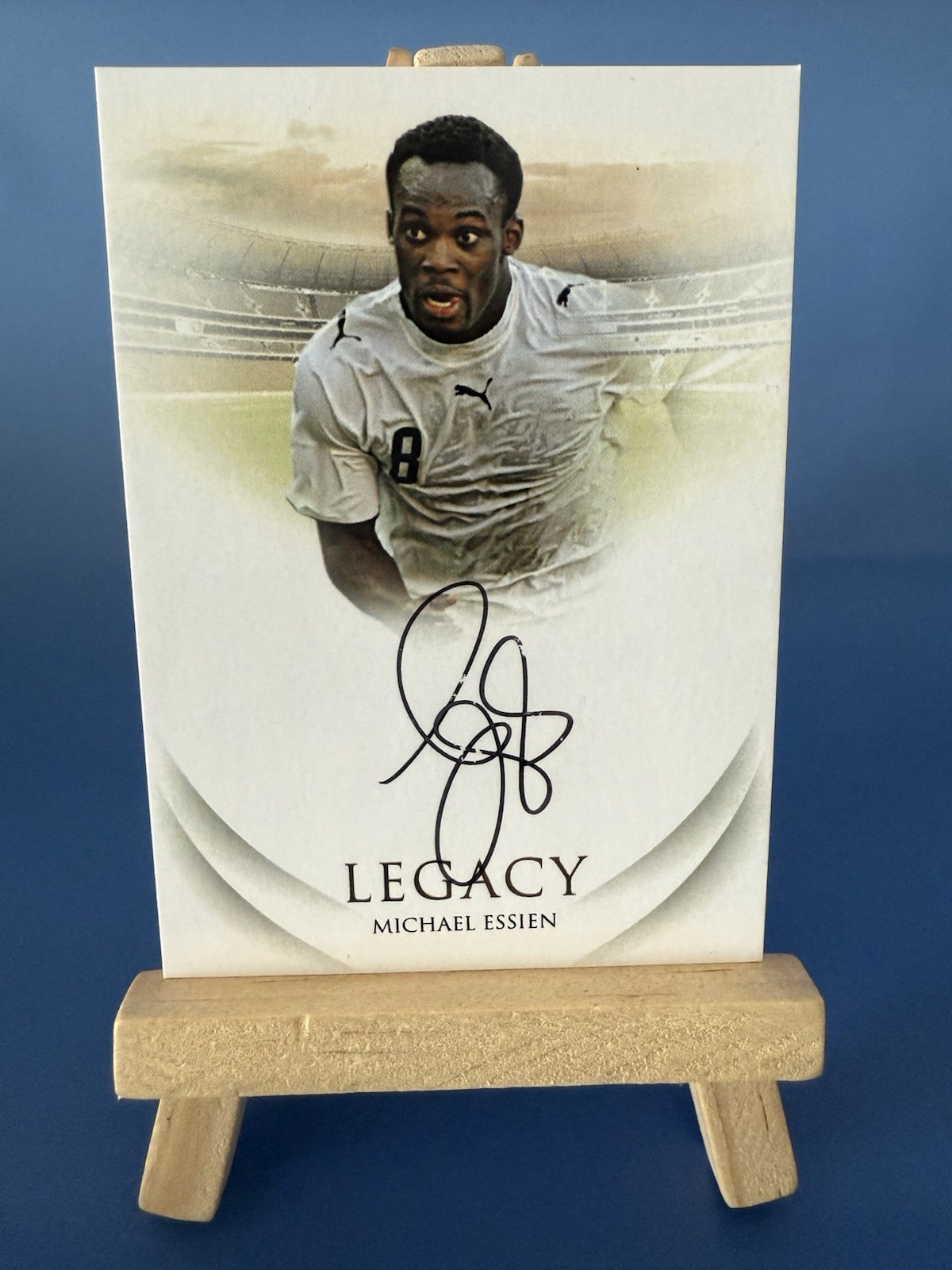 Michael Essien Legacy Autograph Futera Unique 2023 On Card Auto 8/9 Chelsea for sale on Ebay