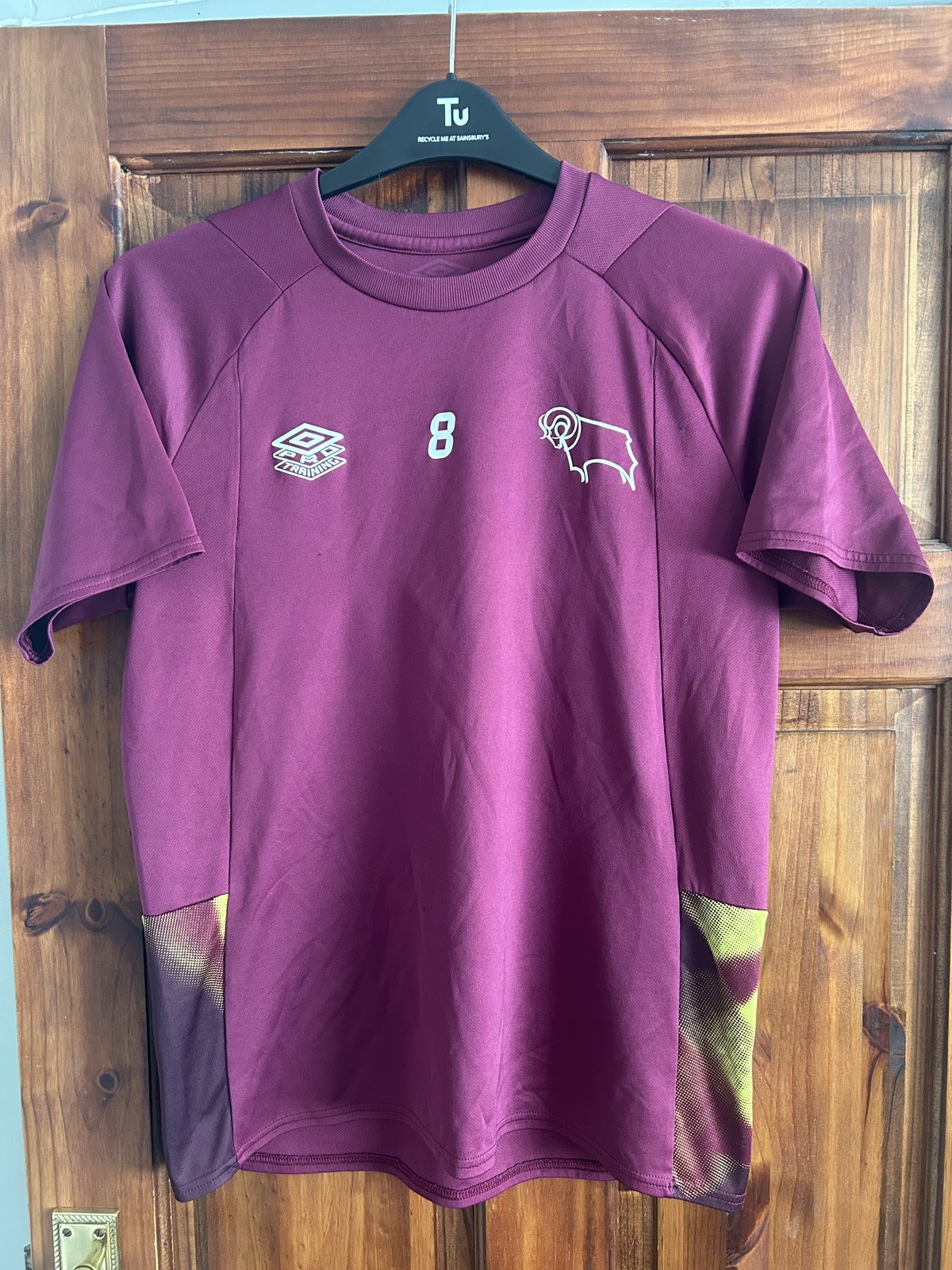 Derby County FC Match Worn Football Training Shirt Adult Medium Player Issue  for sale on Ebay