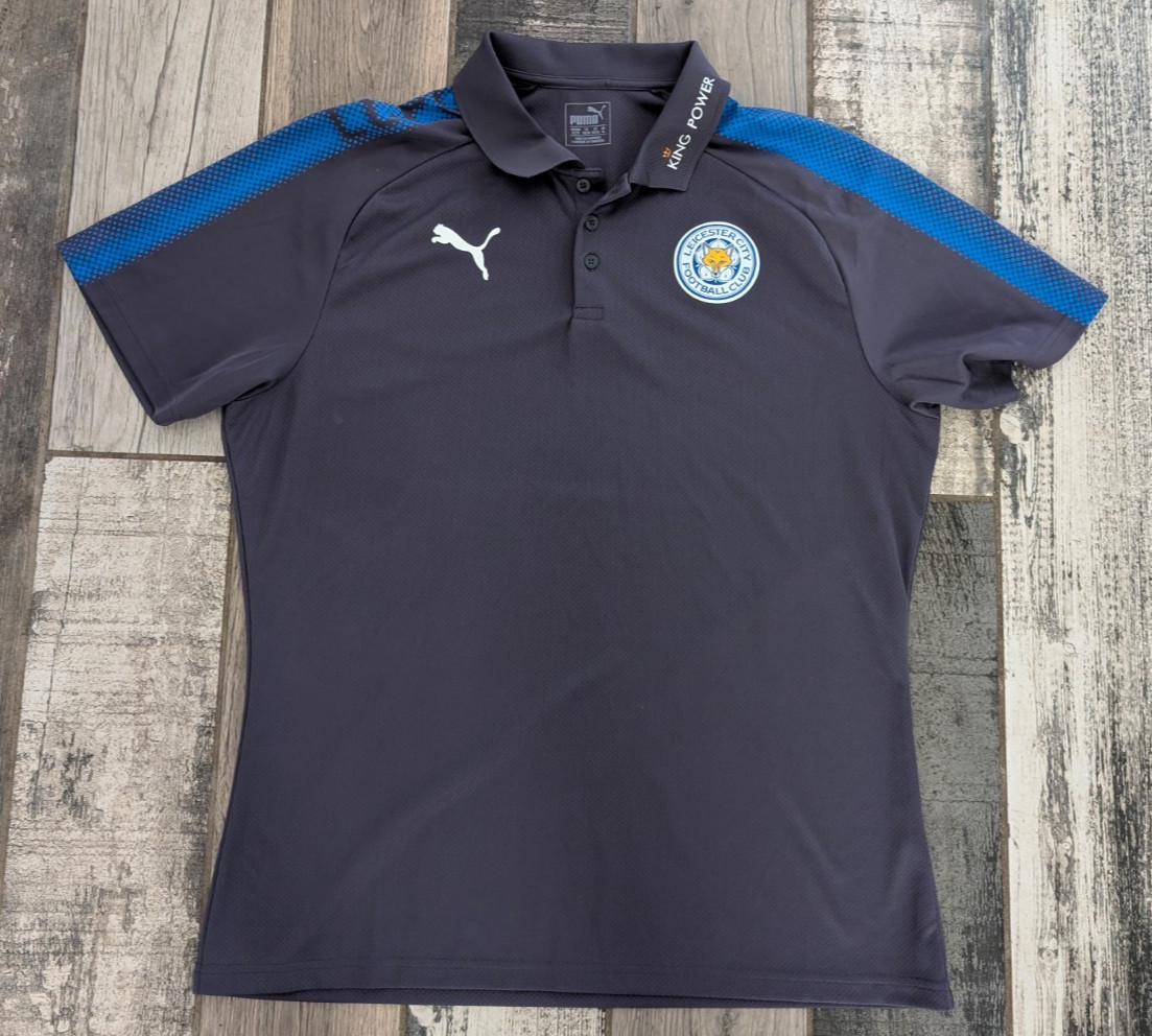 Leicester City Football Club grey polo top puma size XL for sale on Ebay