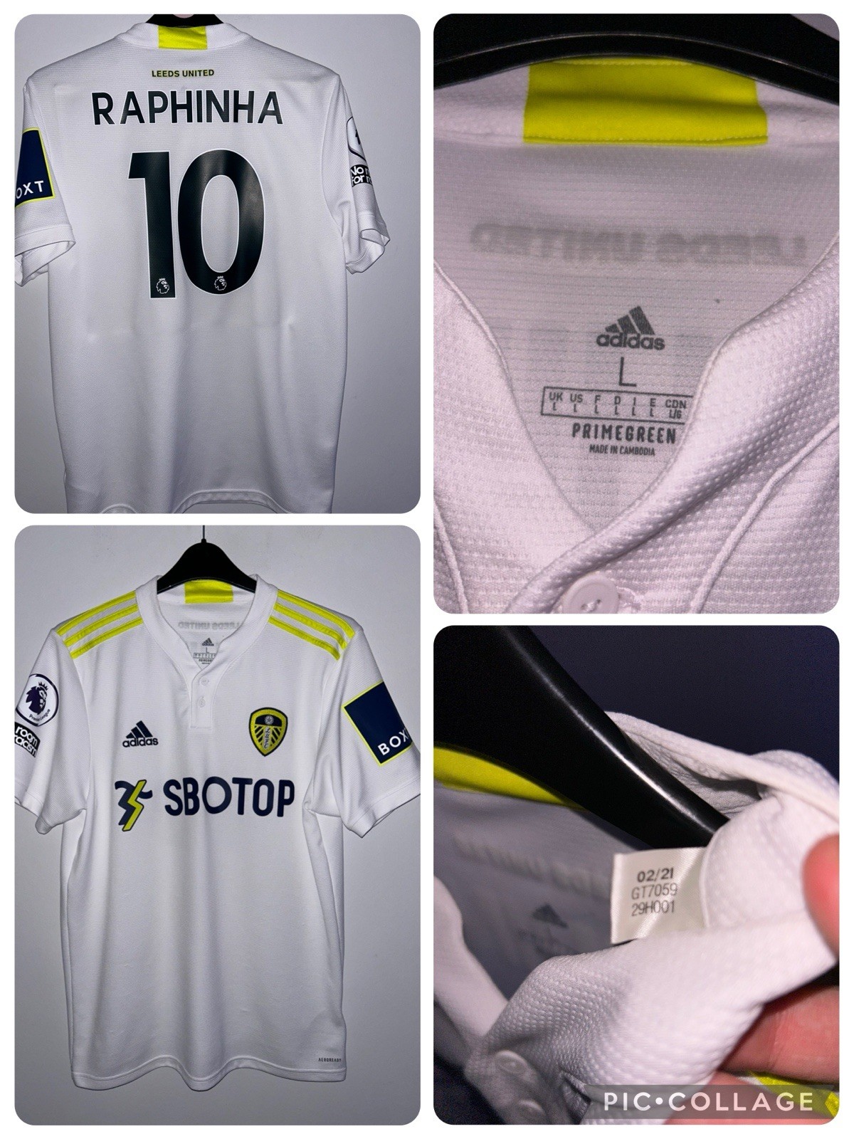 Men’s Adidas Leeds United 2021/22 Home Shirt Raphinha Large White for sale on Ebay