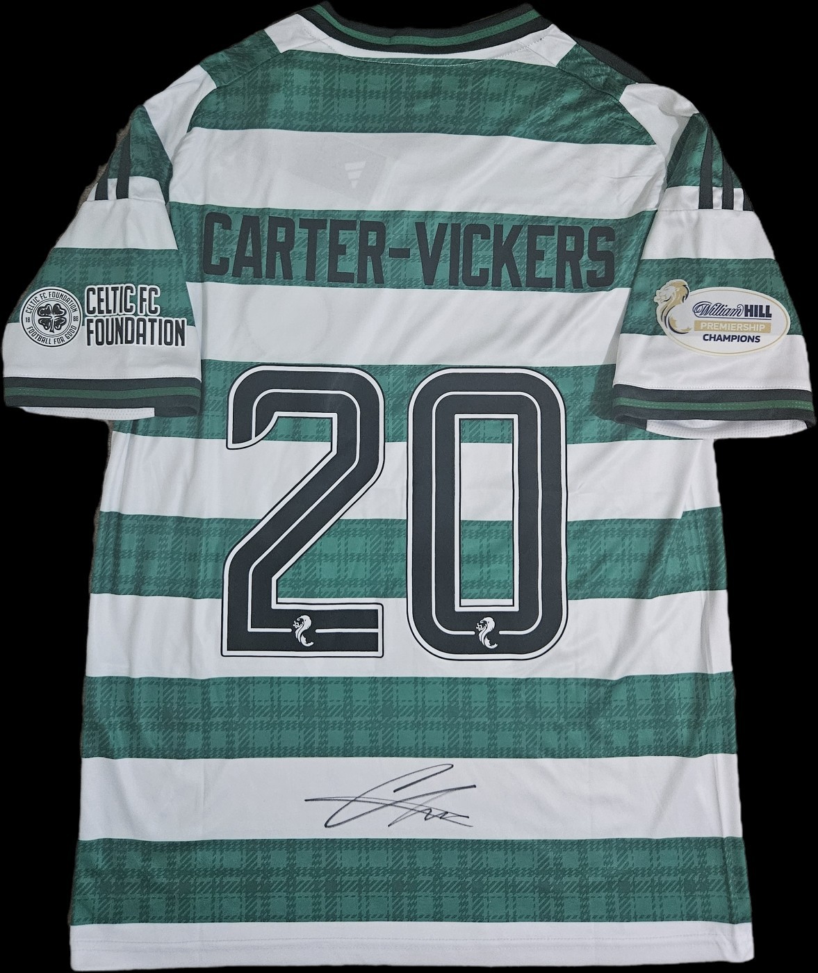 Signed Cameron Carter - Vickers Celtic 2025/26 Home Shirt Celtic PROOF & COA for sale on Ebay