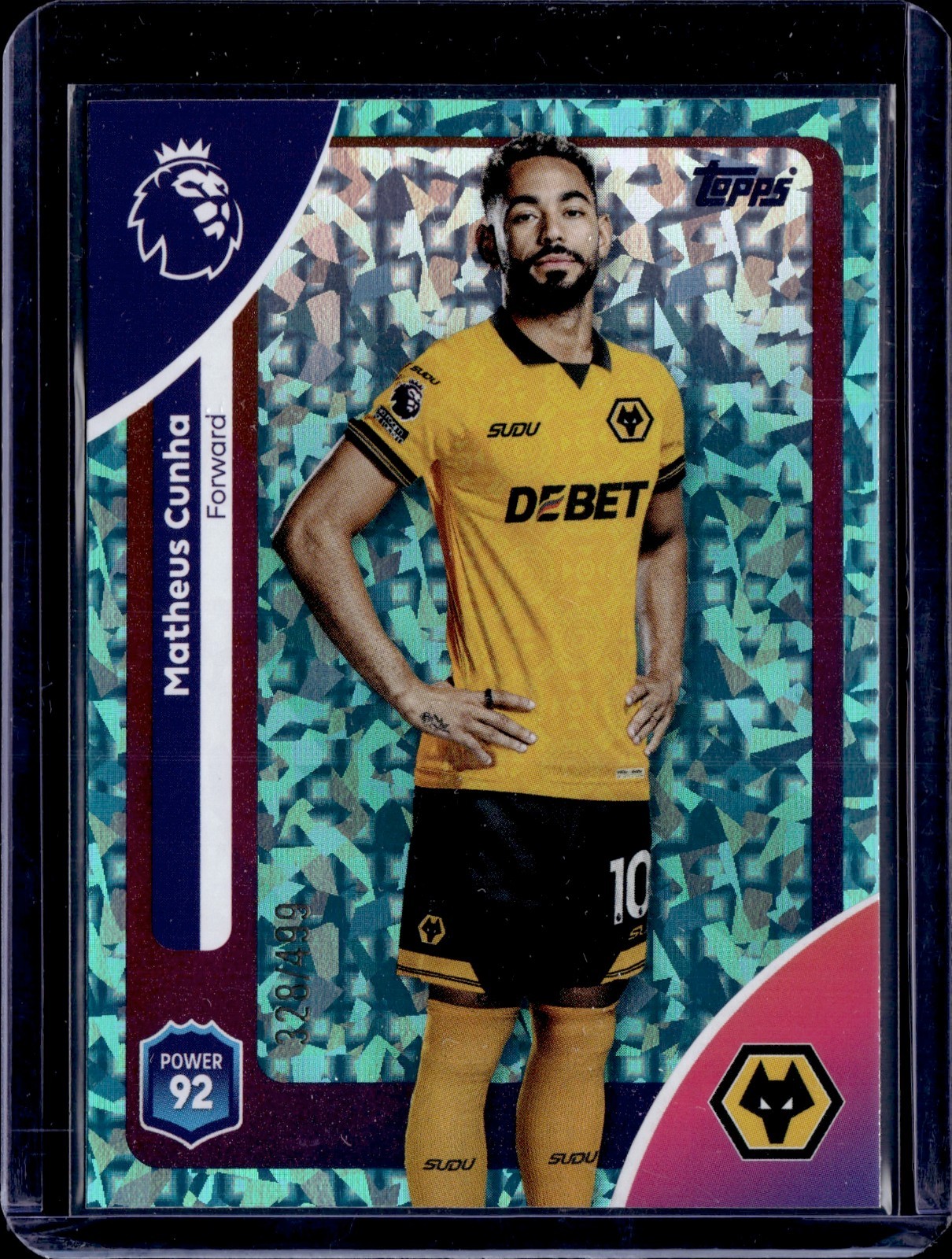 Matheus Cunha /499  Teal Parallel Wolves Man United Topps Premier League 2026 for sale on Ebay