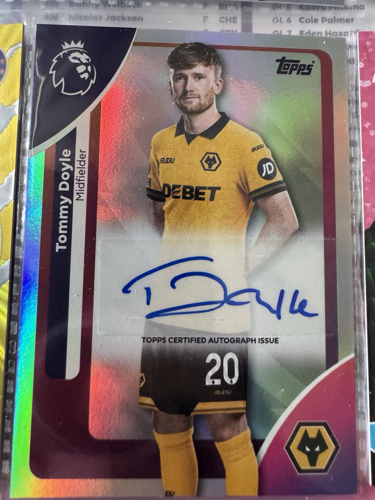 Topps Premier League 2026 Tommy Doyle Wolves Autograph Auto Card Rare for sale on Ebay