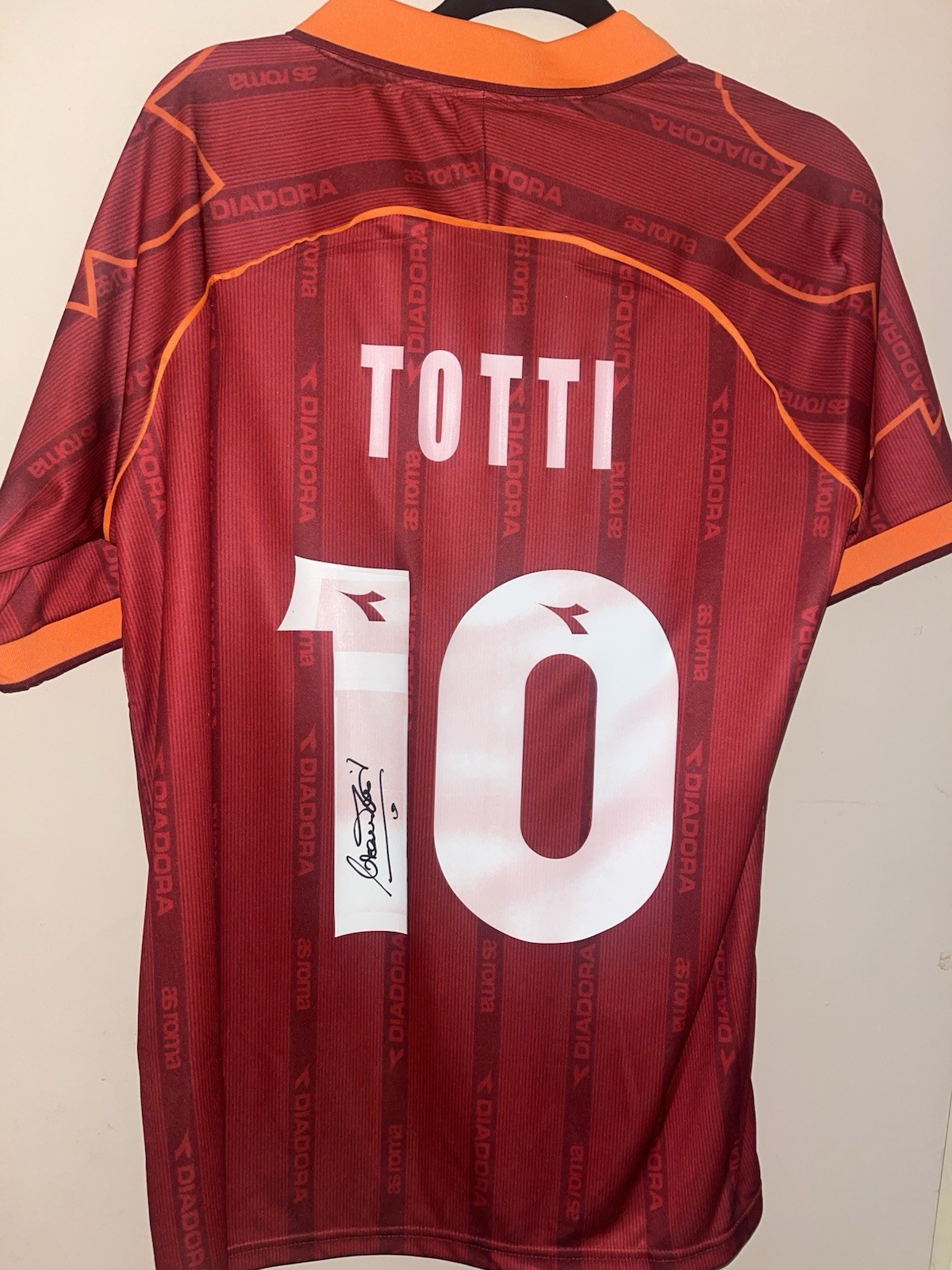 FRANCESCO TOTTI signed 99/00 Home Shirt for sale on Ebay