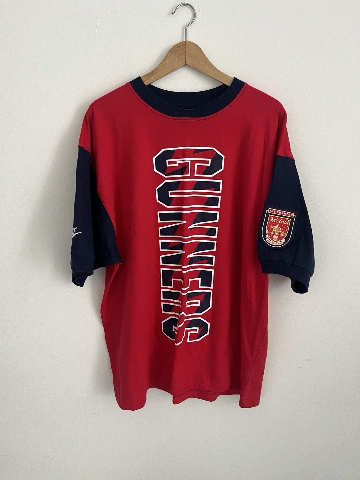 Arsenal 90s Nike 1995 Football Training Shirt Large Rare Gunners for sale on Ebay