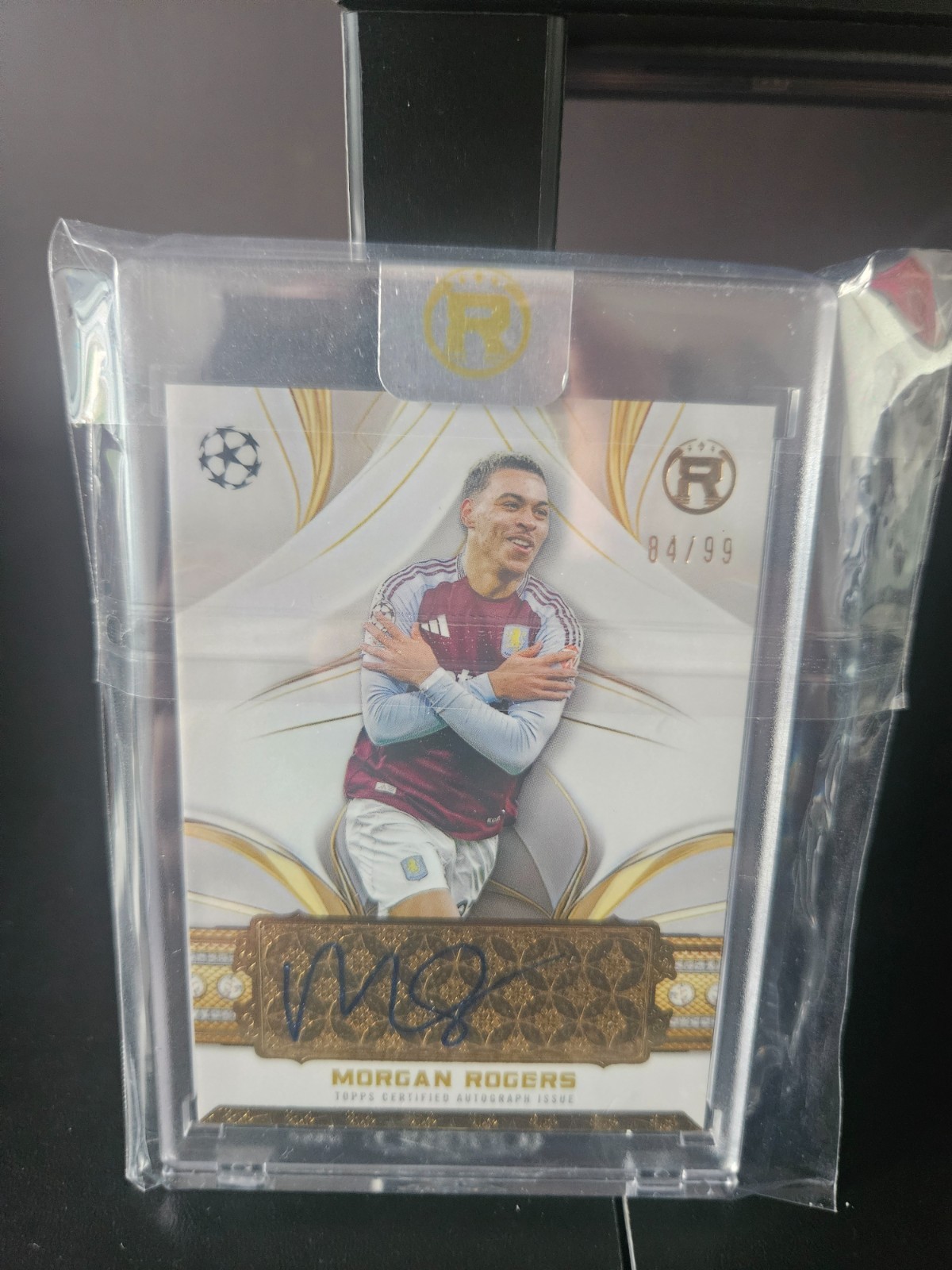 Topps Reverence UCC 2024/25 Morgan Rogers, Aston Villa Auto /99 for sale on Ebay