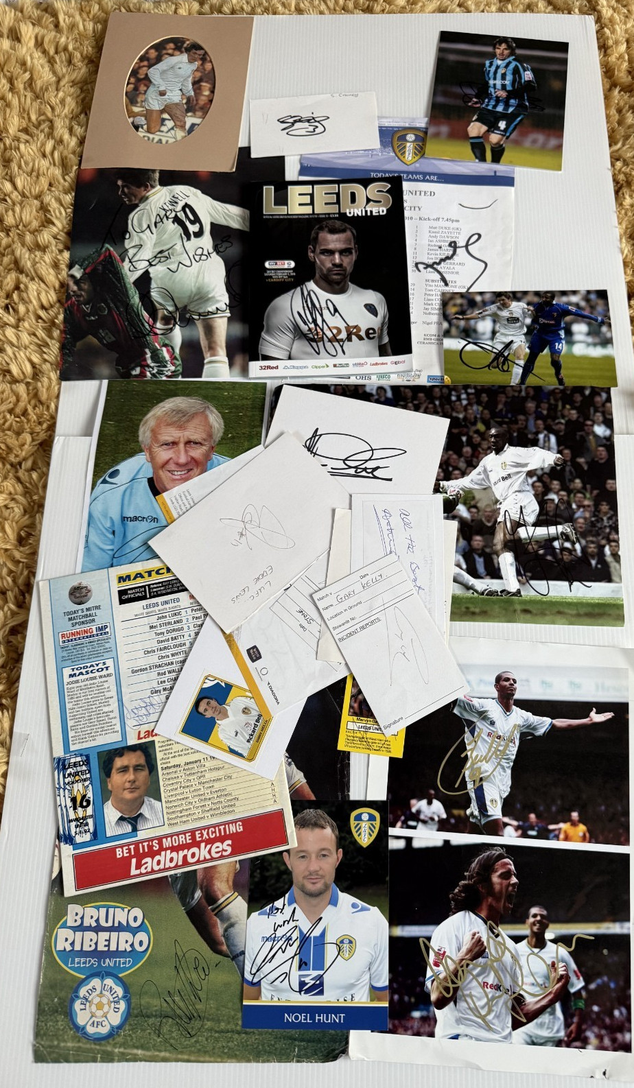 LARGE JOB LOT LEEDS UNITED AUTOGRAPHS INC SIGNED PHOTOS PROGRAMMES UTD BECKFORD for sale on Ebay