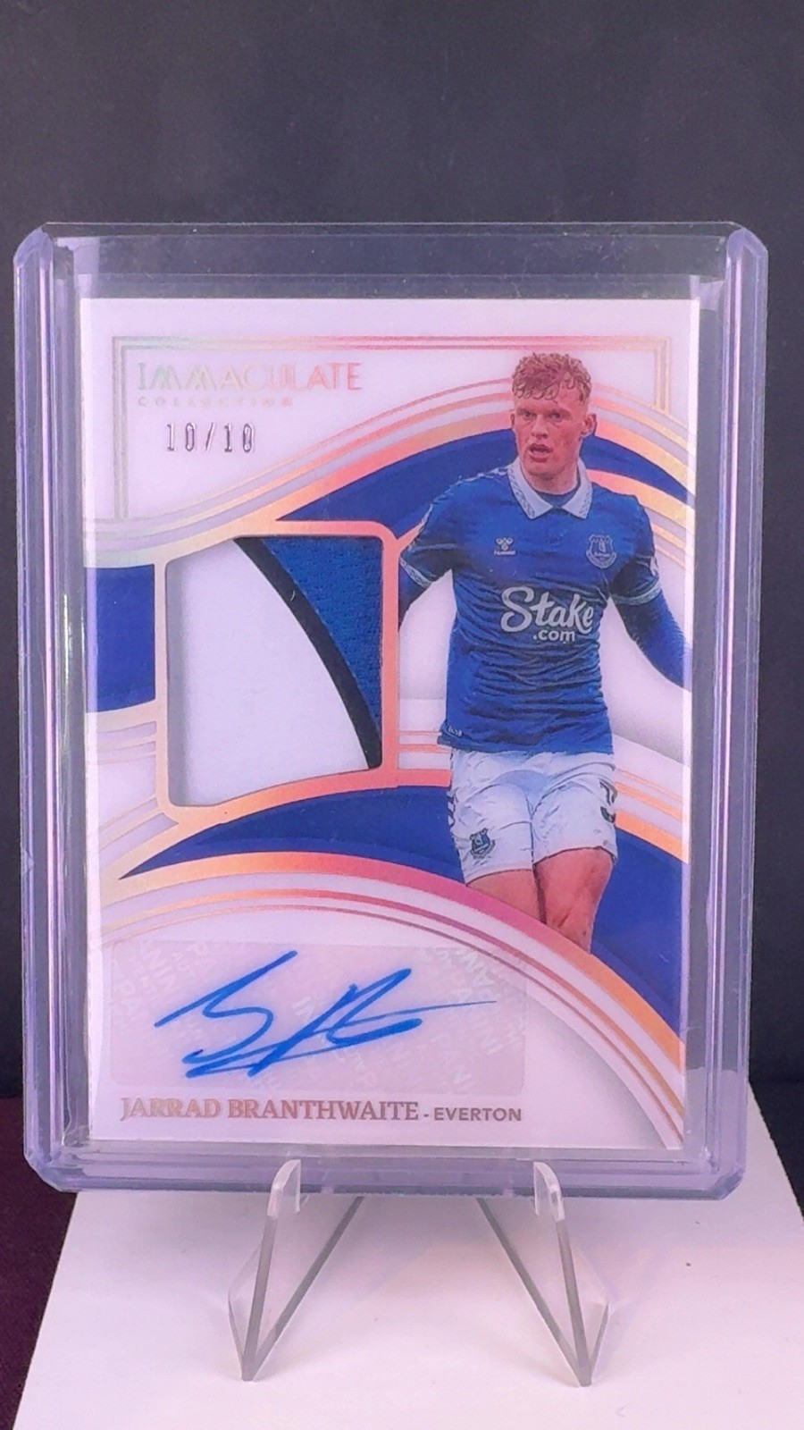Jarrad Branthwaite Everton FC Patch Auto 10/10! 1/1* Panini Immaculate 2023-2024 for sale on Ebay