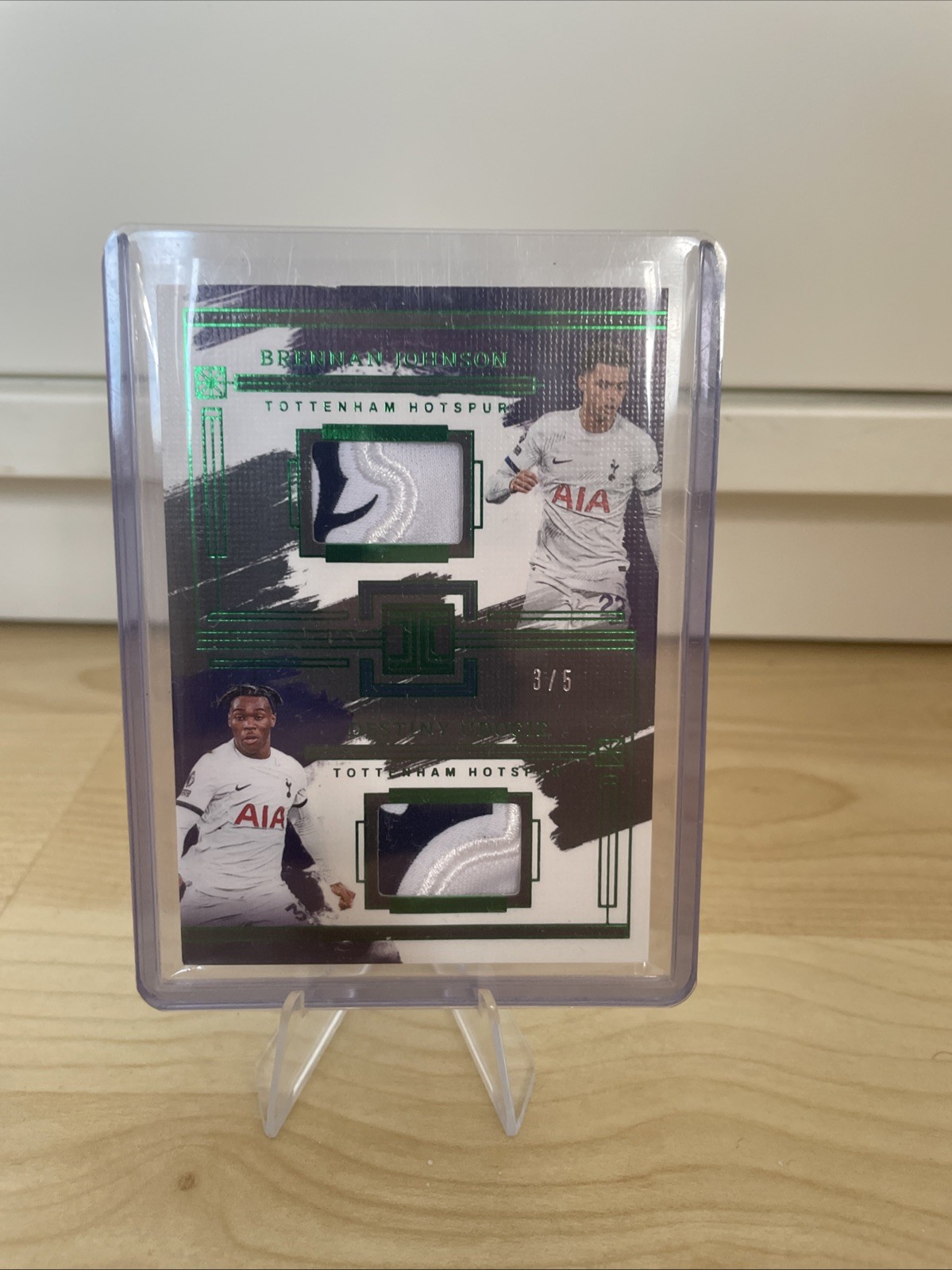 Brennan Johnson Destiny Udogie Tottenham Hotspur Dual PatchPanini Impeccable 3/5 for sale on Ebay