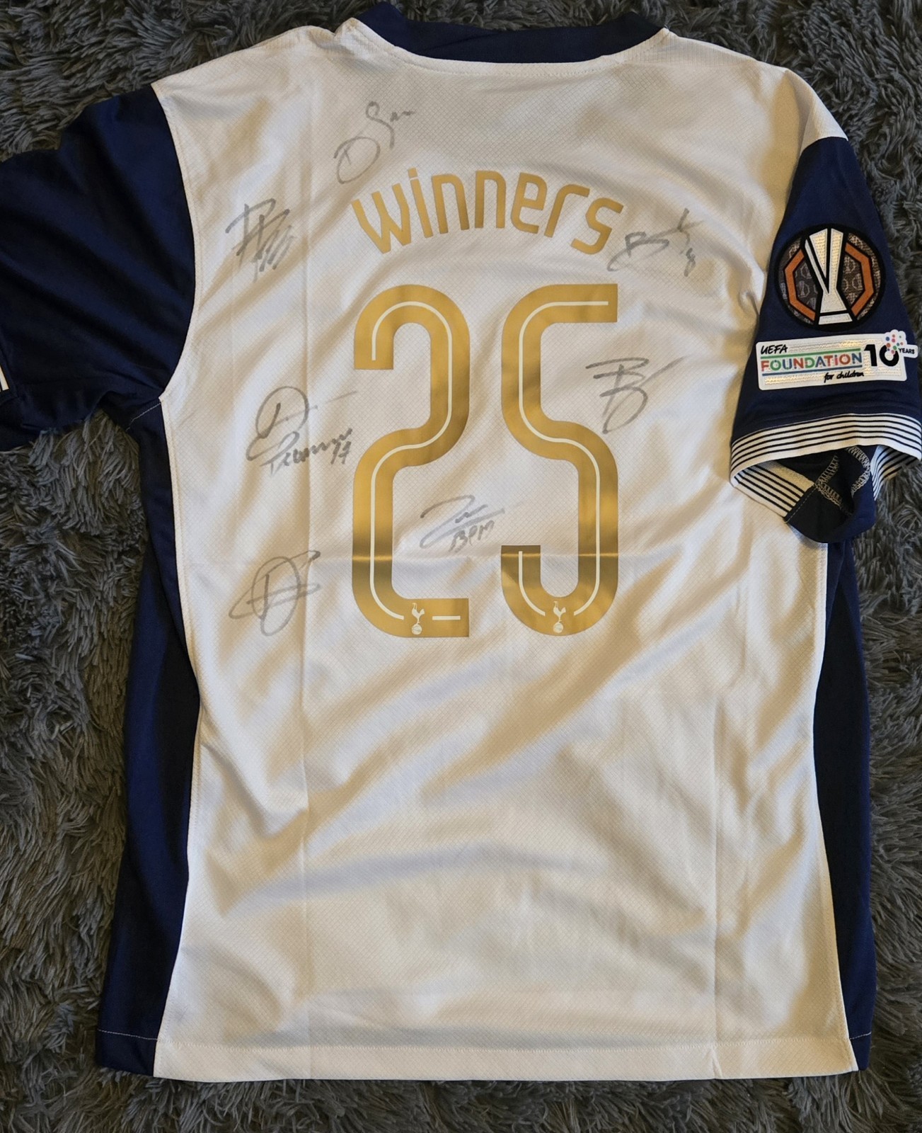 Genuine Hand Signed Tottenham Hotspur Shirt, Europa League Winners 2025 for sale on Ebay