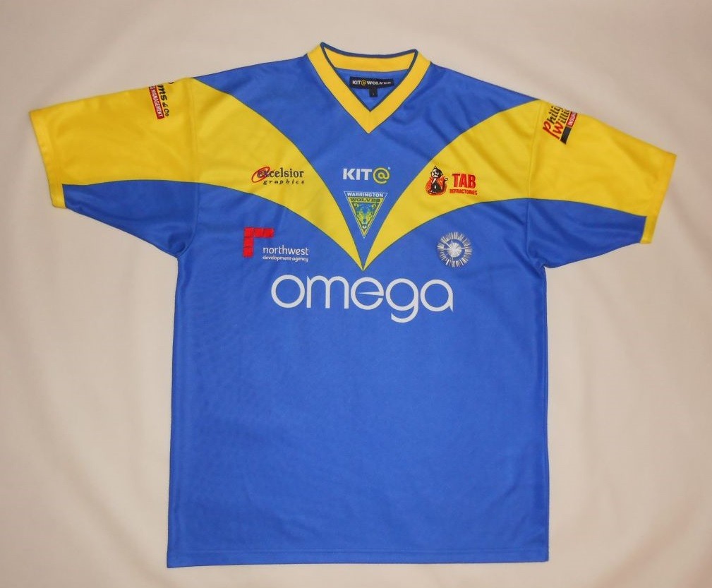 RUGBY SHIRT KIT@ WARRINGTON WOLVES (L) Jersey Trikot Maillot Maglia Camiseta for sale on Ebay