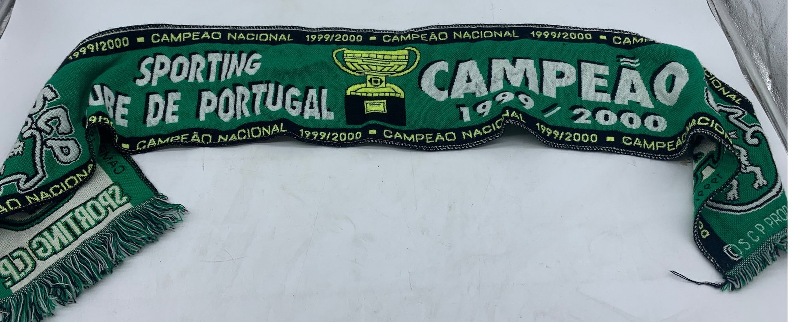SPORTING CP 1999/2000 Football Scarf Campeão Nacional Green Collectable for sale on Ebay