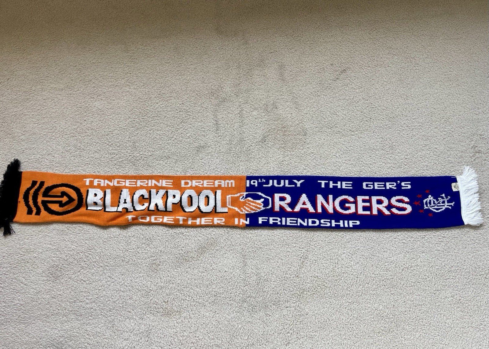 Blackpool V Rangers Half And Half Scarve for sale on Ebay