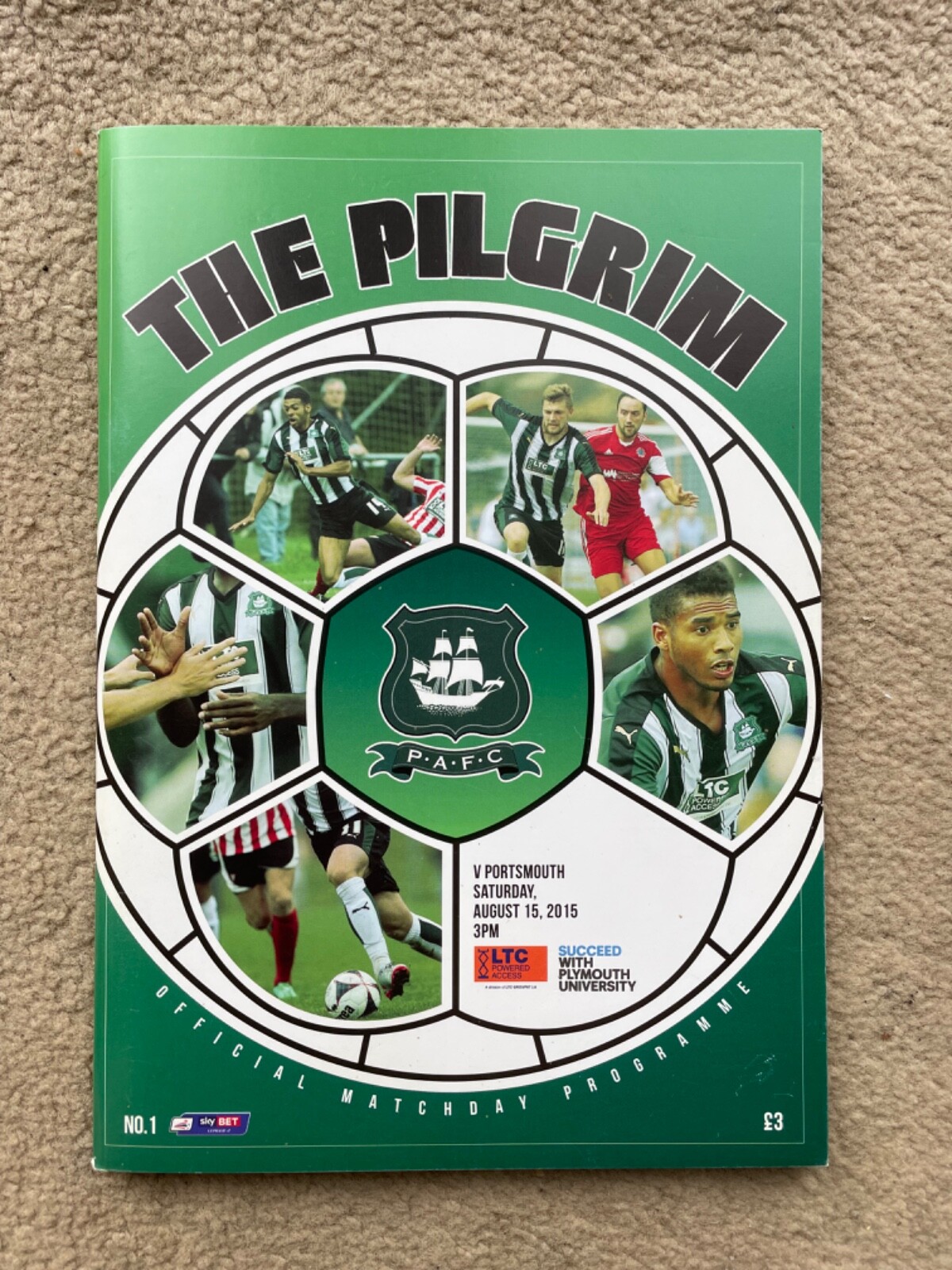 Plymouth Argyle v Portsmouth - Sky Bet League 2  2015/16 for sale on Ebay